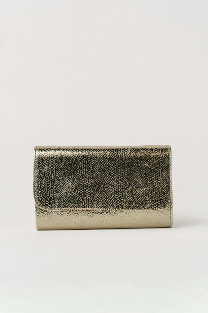 Bolso Cabby Dorado Brillo Elpahe