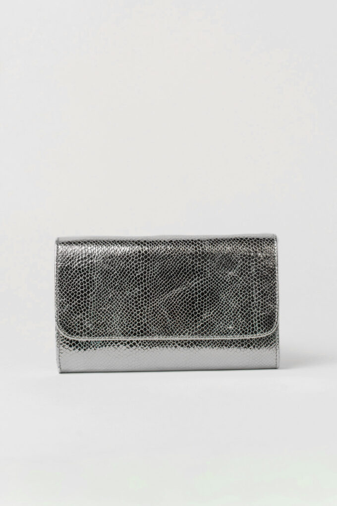 Bolso Cabby Plata Brillo Elpahe