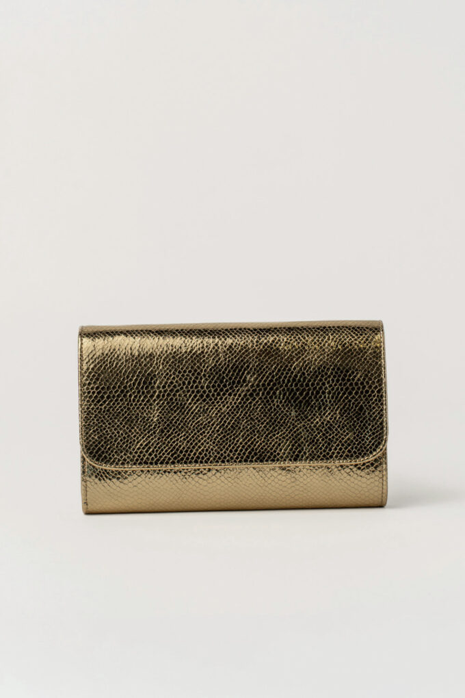 Bolso Cabby Oro Oscuro Brillo Elpahe