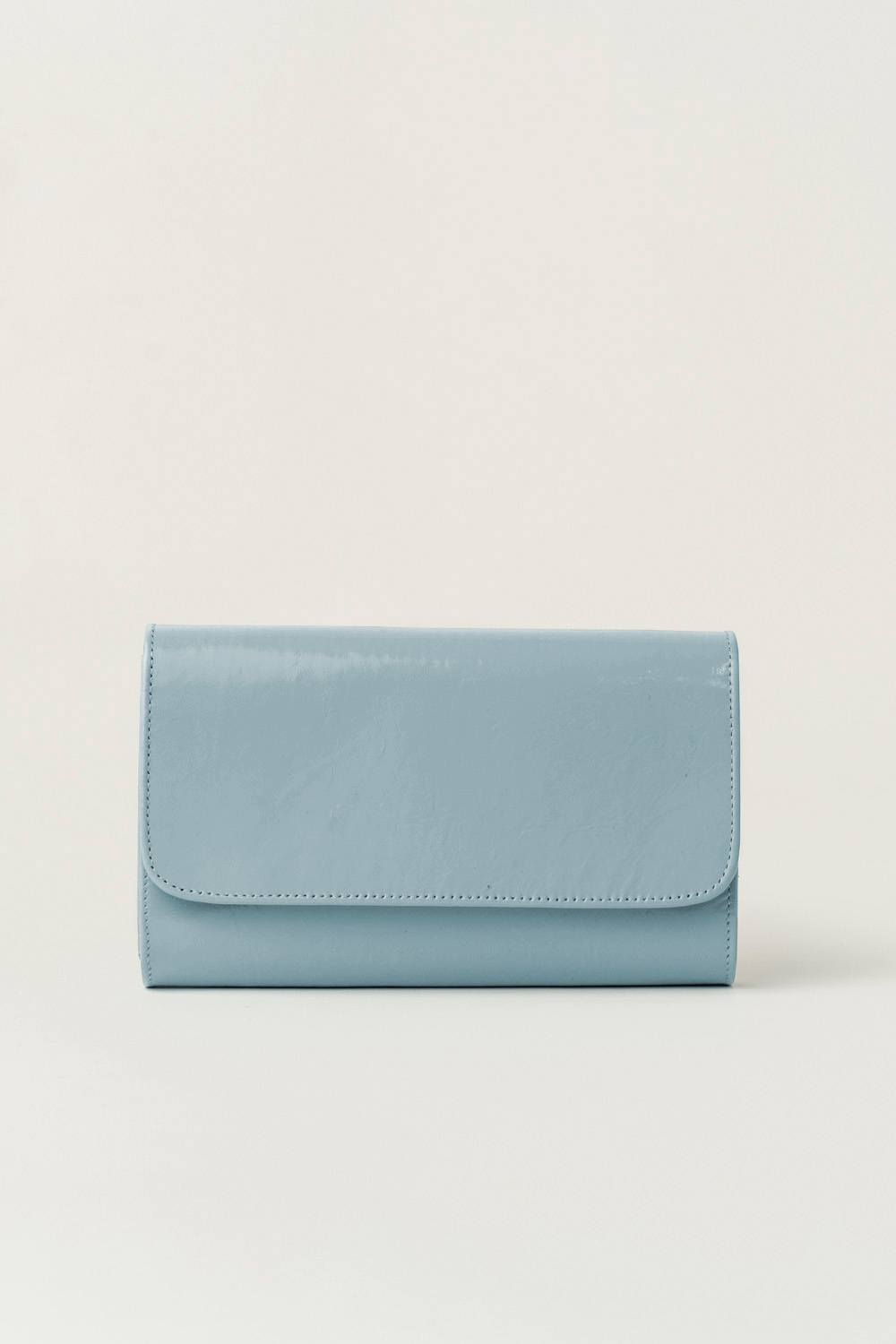 Bolso Cabby Brillo Celeste