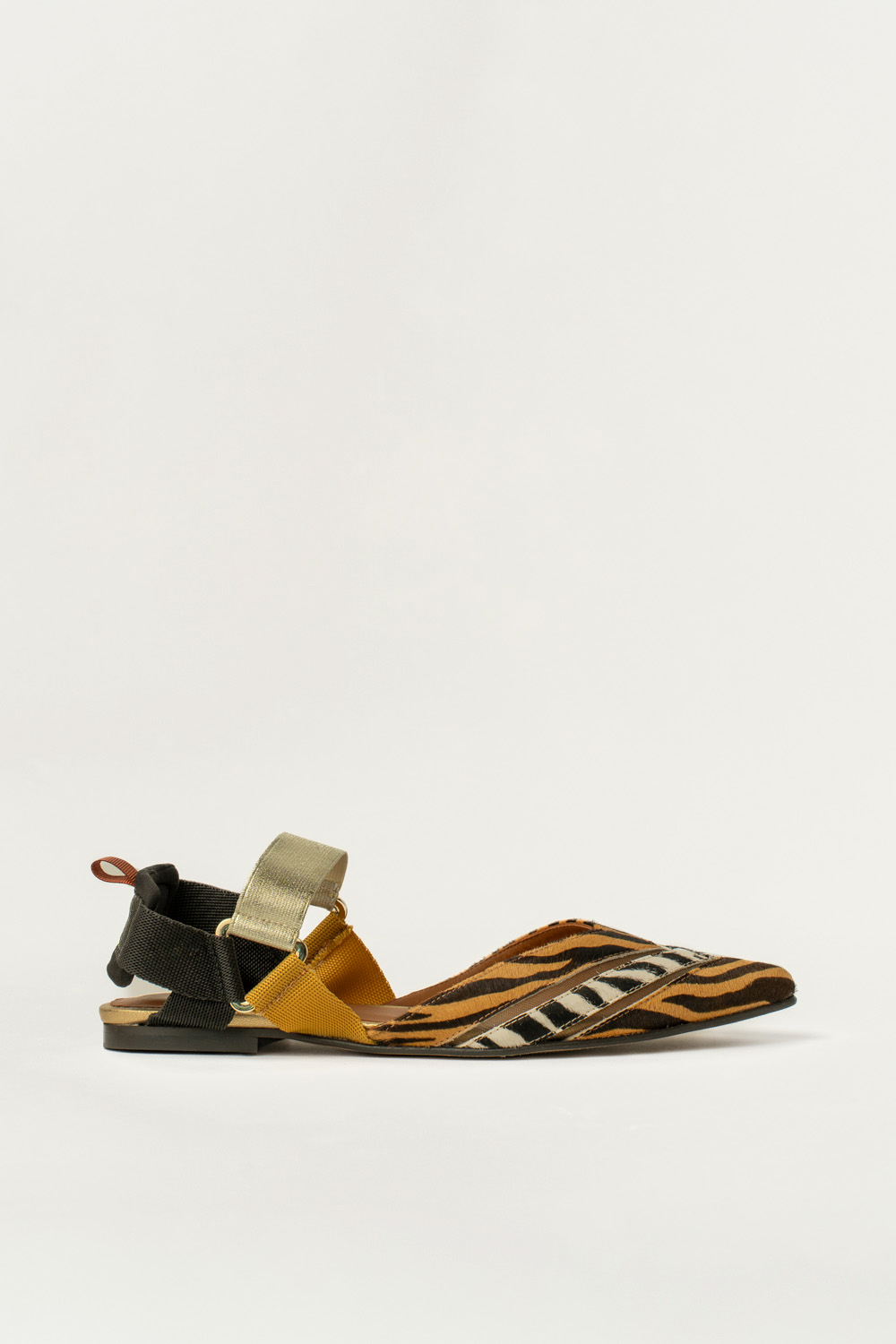 Slingback Plano Elba Equur Naranja