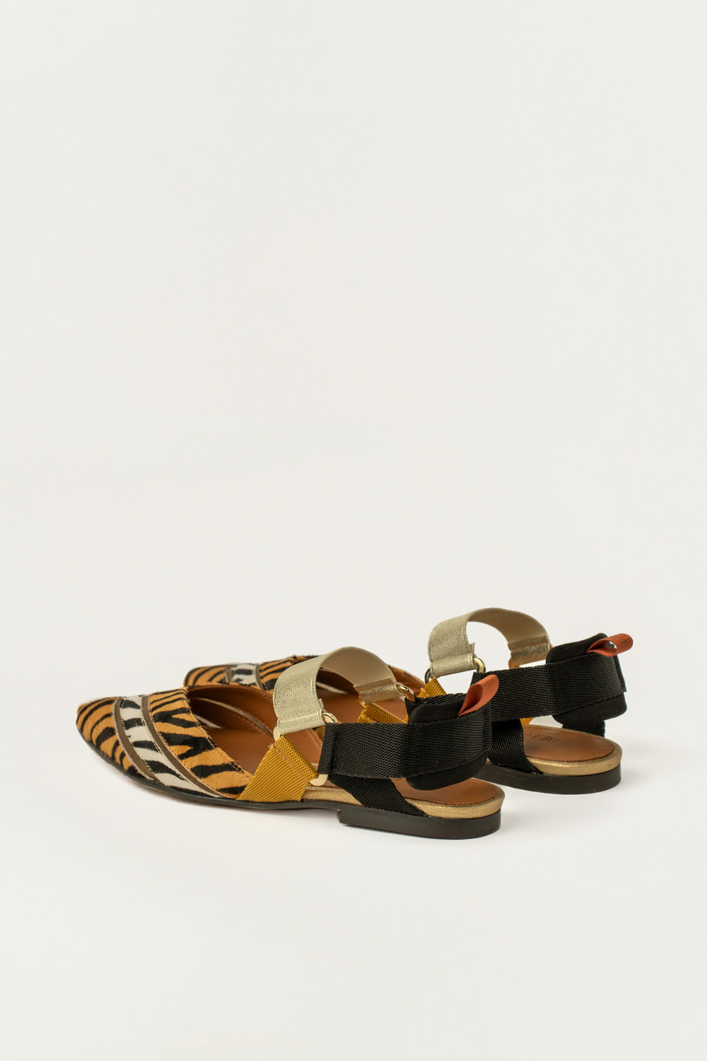 Slingback Plano Elba Equur Naranja - Imagen 3