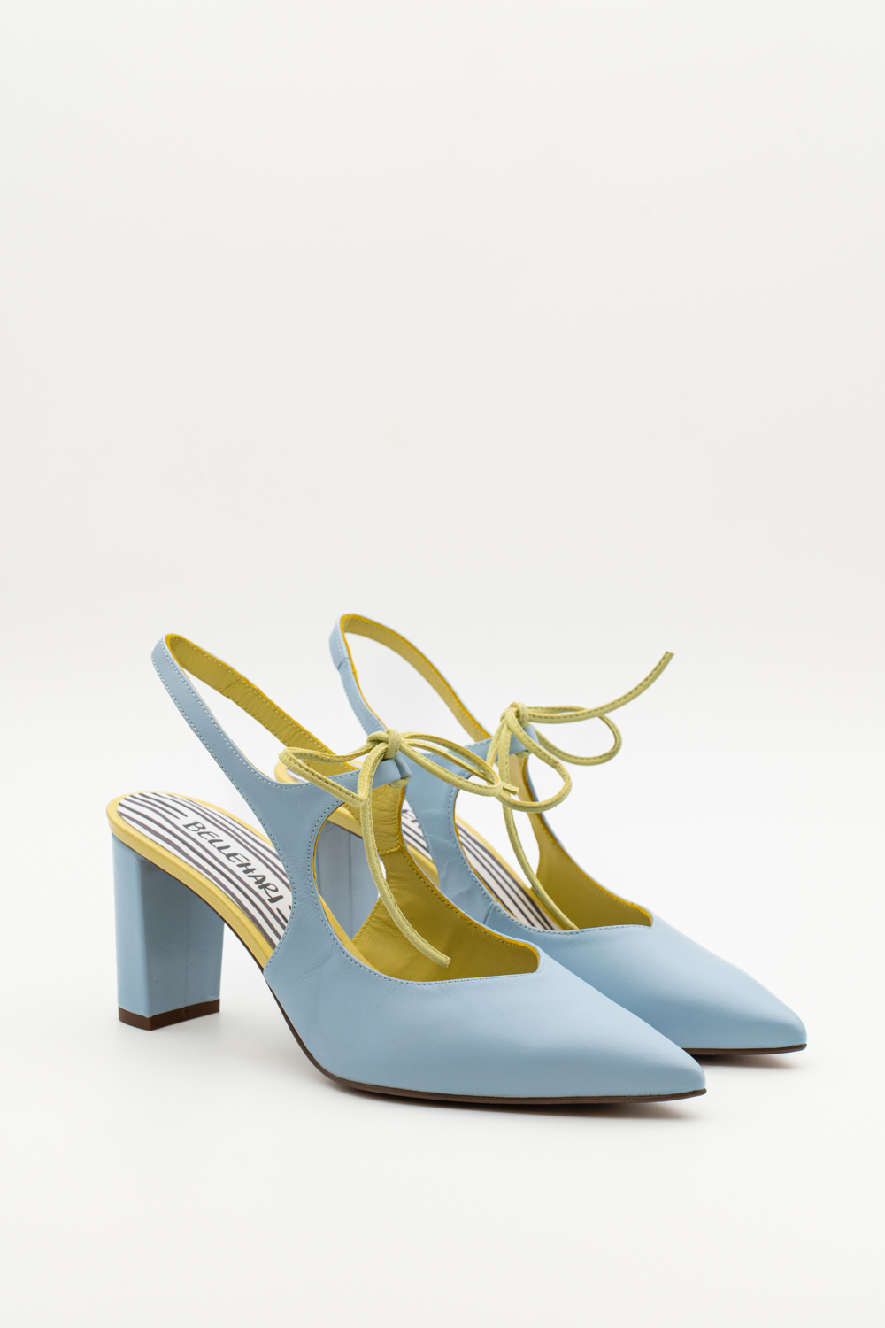 Salón Slingback Adara azul claro amarillo - Imagen 2