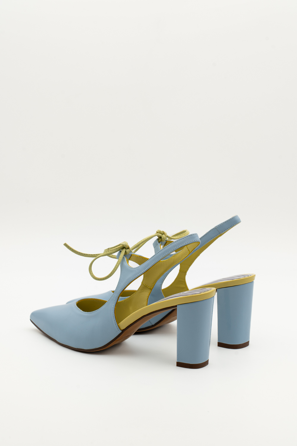 Salón Slingback Adara azul claro amarillo - Imagen 3