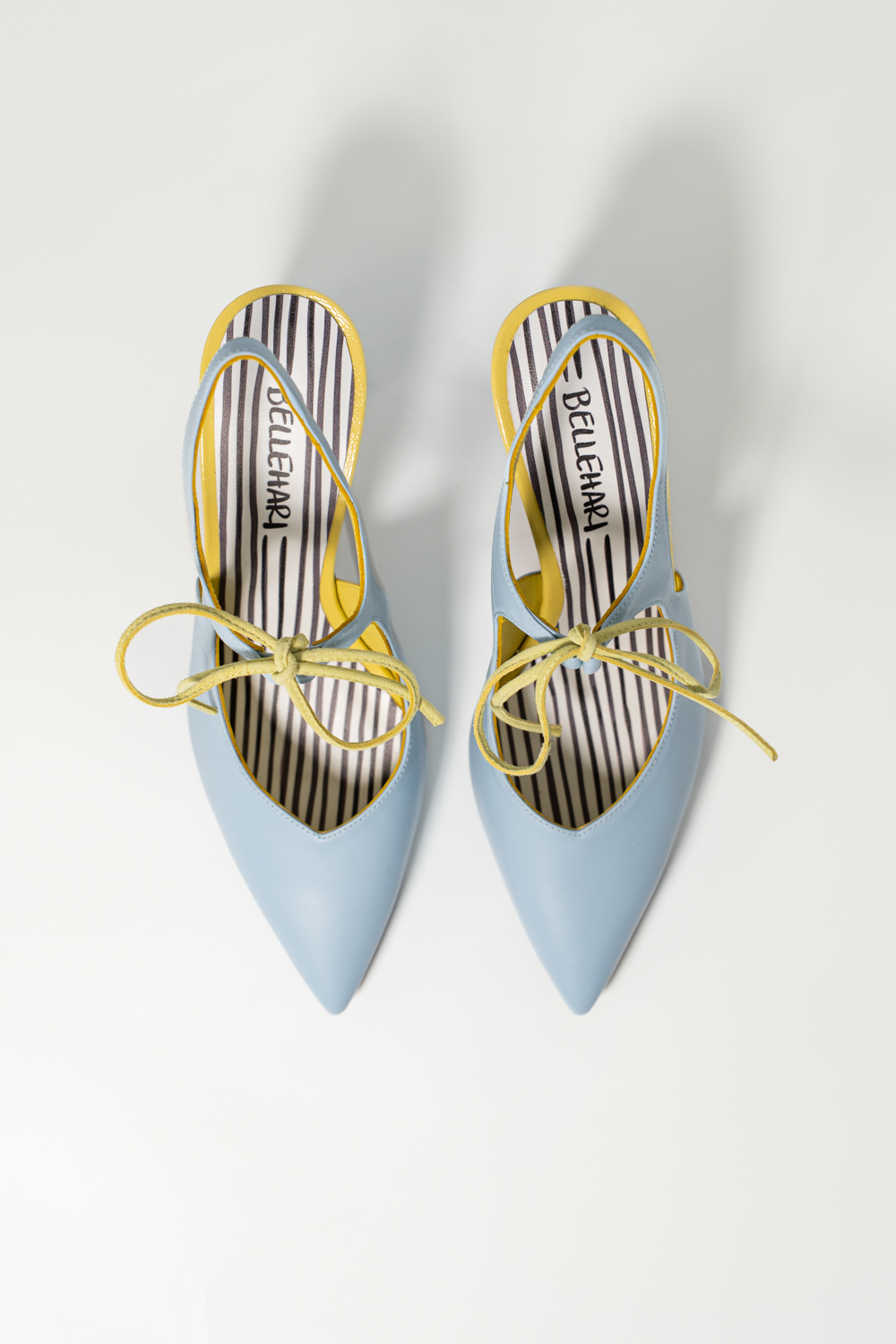 Salón Slingback Adara azul claro amarillo - Imagen 4