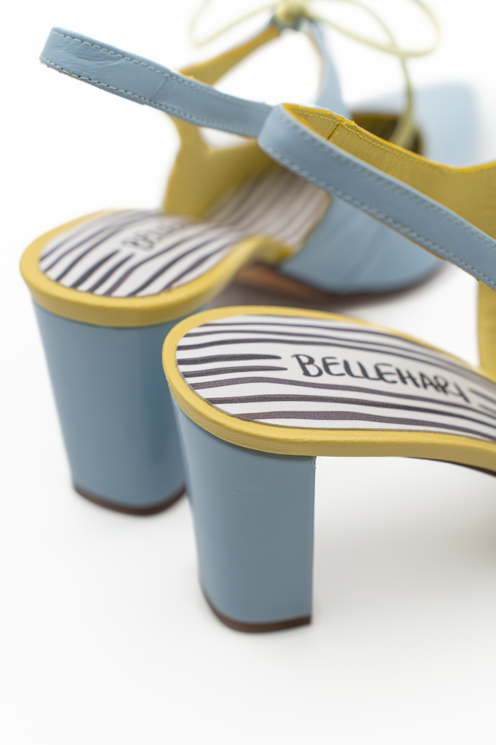 Salón Slingback Adara azul claro amarillo - Imagen 5