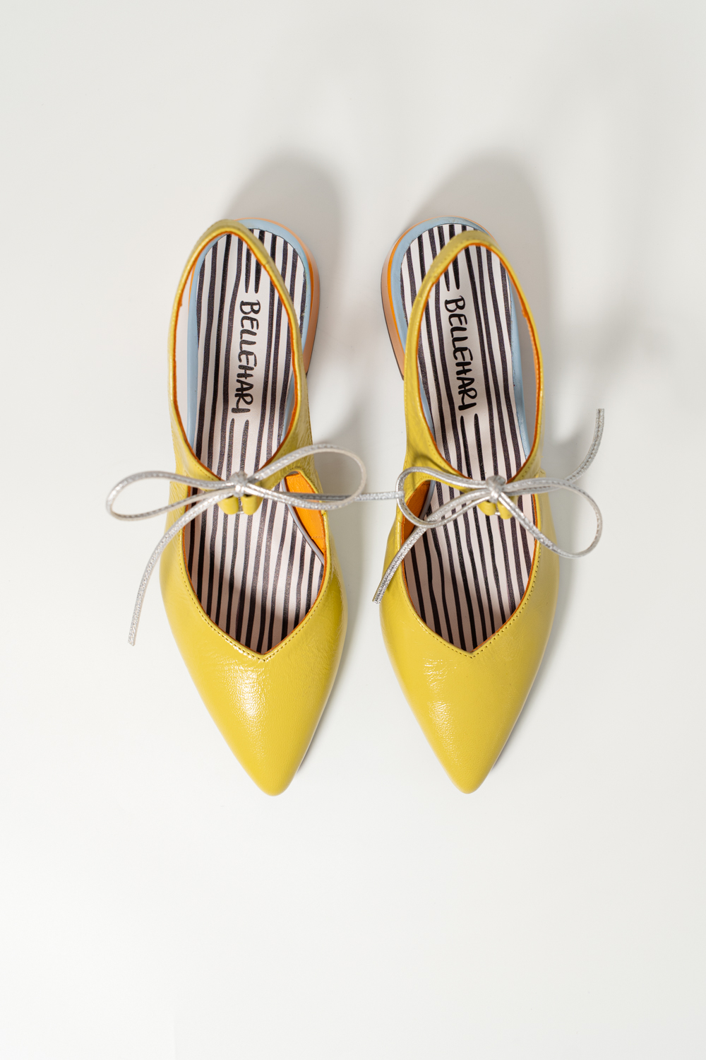Slingback de tacón medio Nea amarillo naranja - Imagen 4