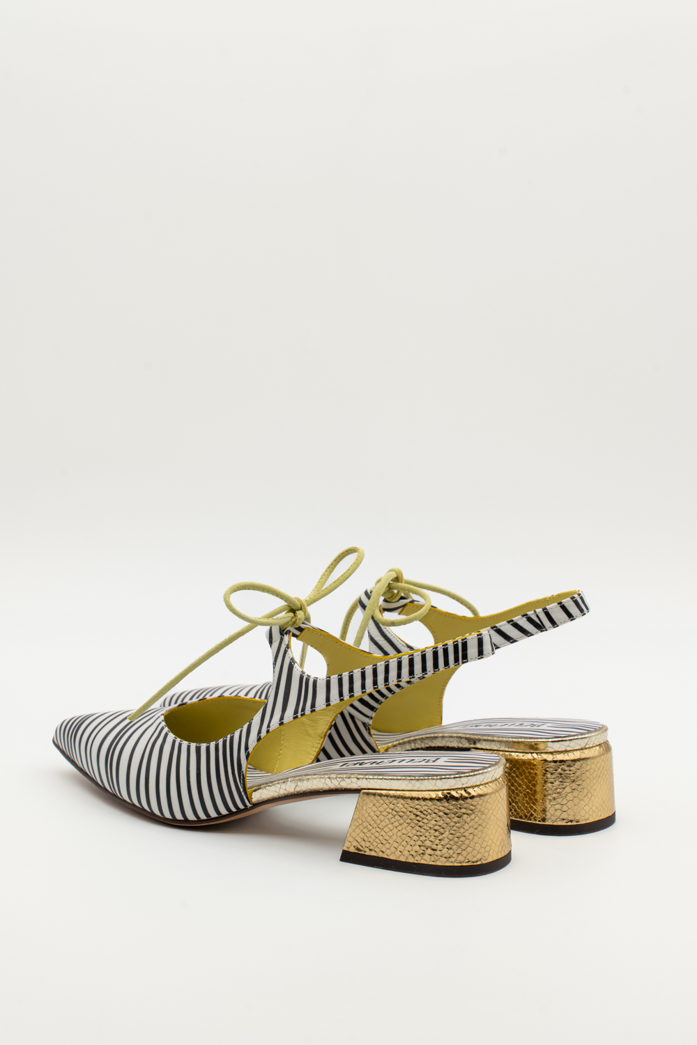 Slingback de tacón medio Nea lyne oro oscuro Brillo elaphe - Imagen 3