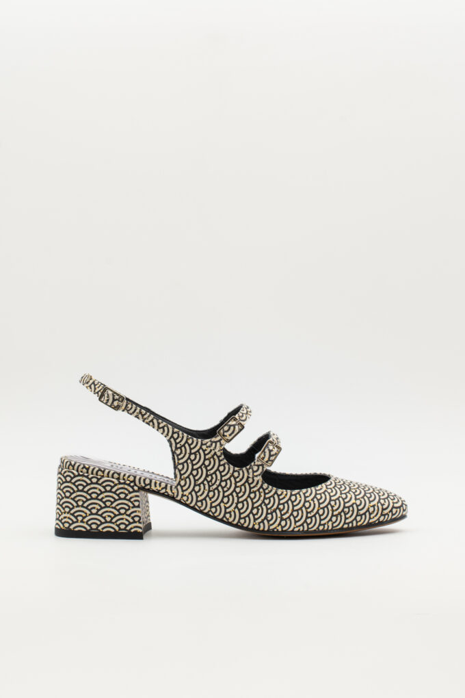 Slingback de tacón medio Victorie art déco