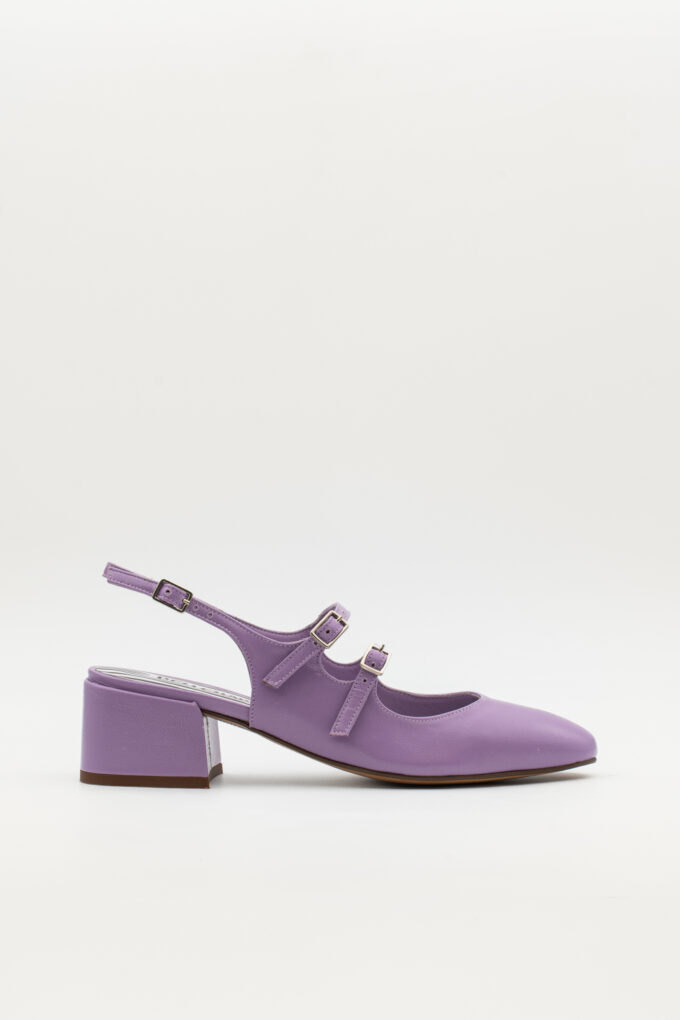 Slingback de tacón medio Victorie violeta