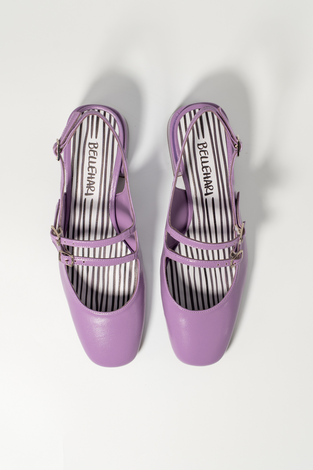 Slingback de tacón medio Victorie violeta - Imagen 4