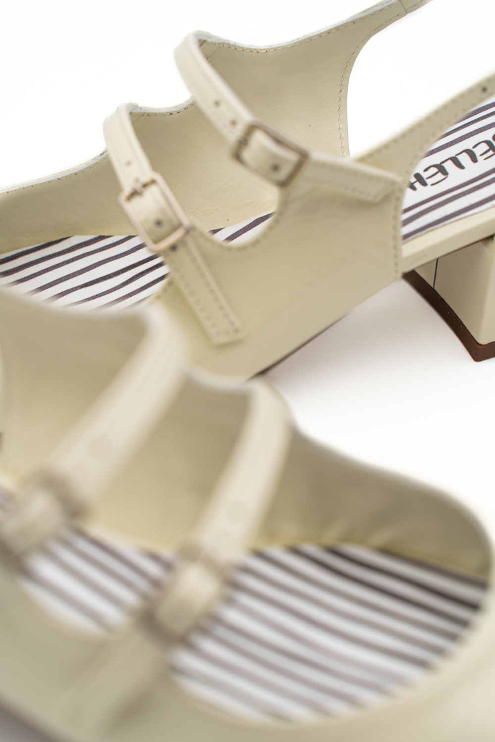 Slingback de tacón medio Victorie blanco - Imagen 5