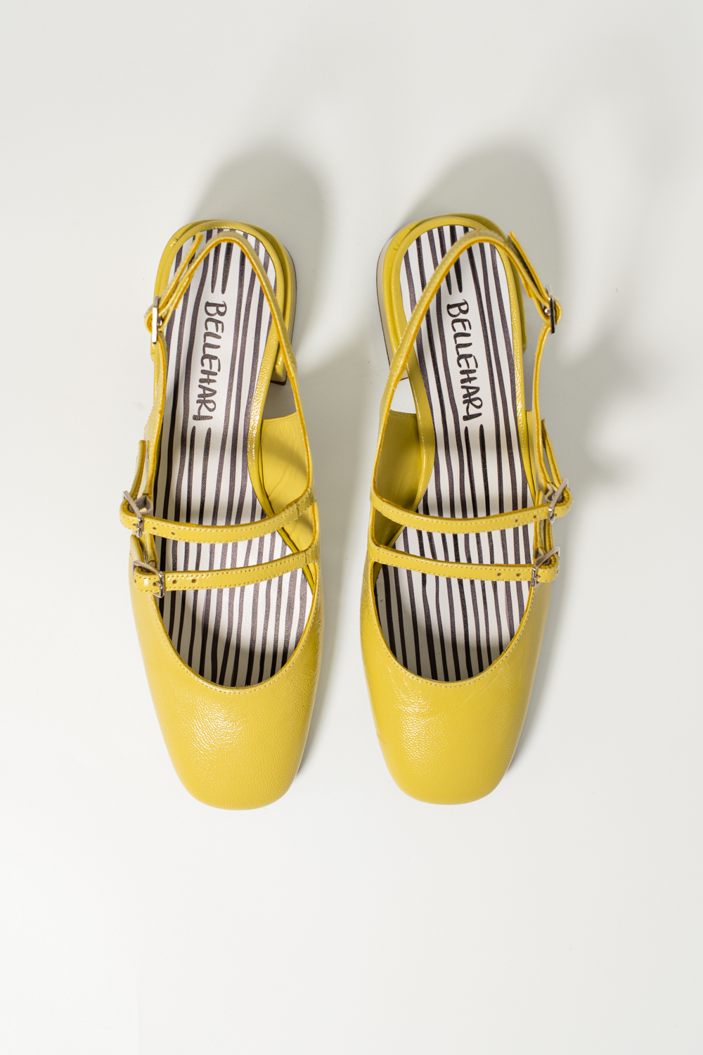 Slingback de tacón medio Victorie amarillo - Imagen 4