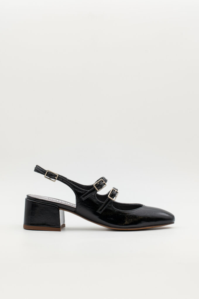 Slingback de tacón medio Victorie negro
