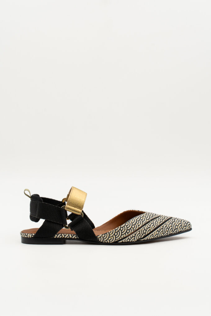 Slingback plano Elba art déco