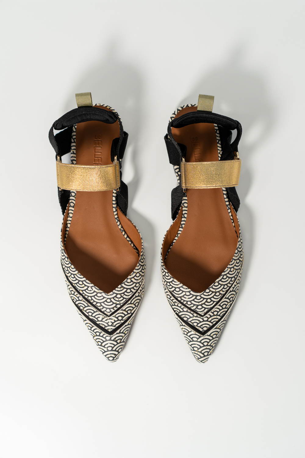 Slingback plano Elba art déco - Imagen 4