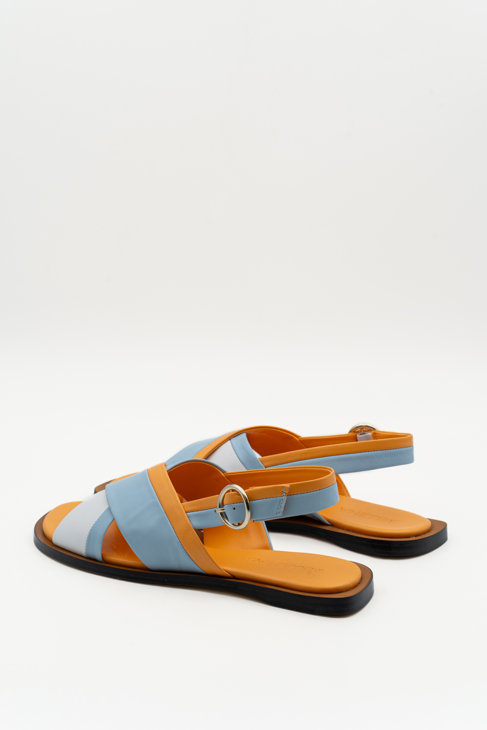 Sandalia Plana Aurore Blanco Azul Claro - Imagen 3