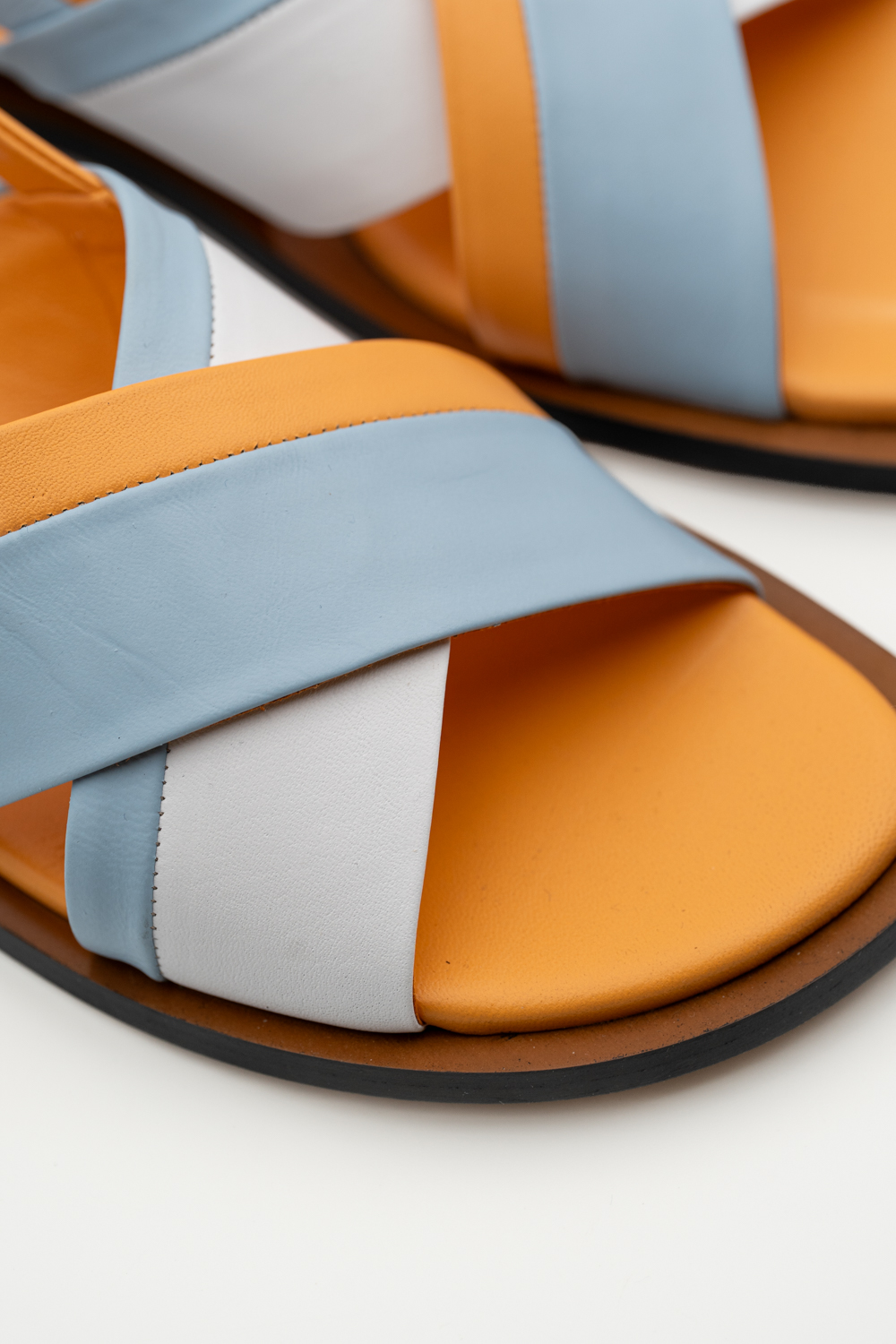 Sandalia Plana Aurore Blanco Azul Claro - Imagen 5