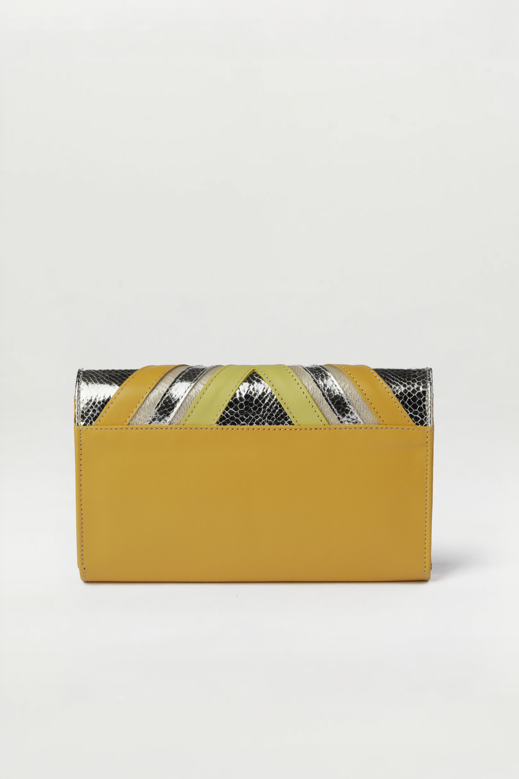 Bolso Tresse Plata Brillo elaphe naranja - Imagen 2