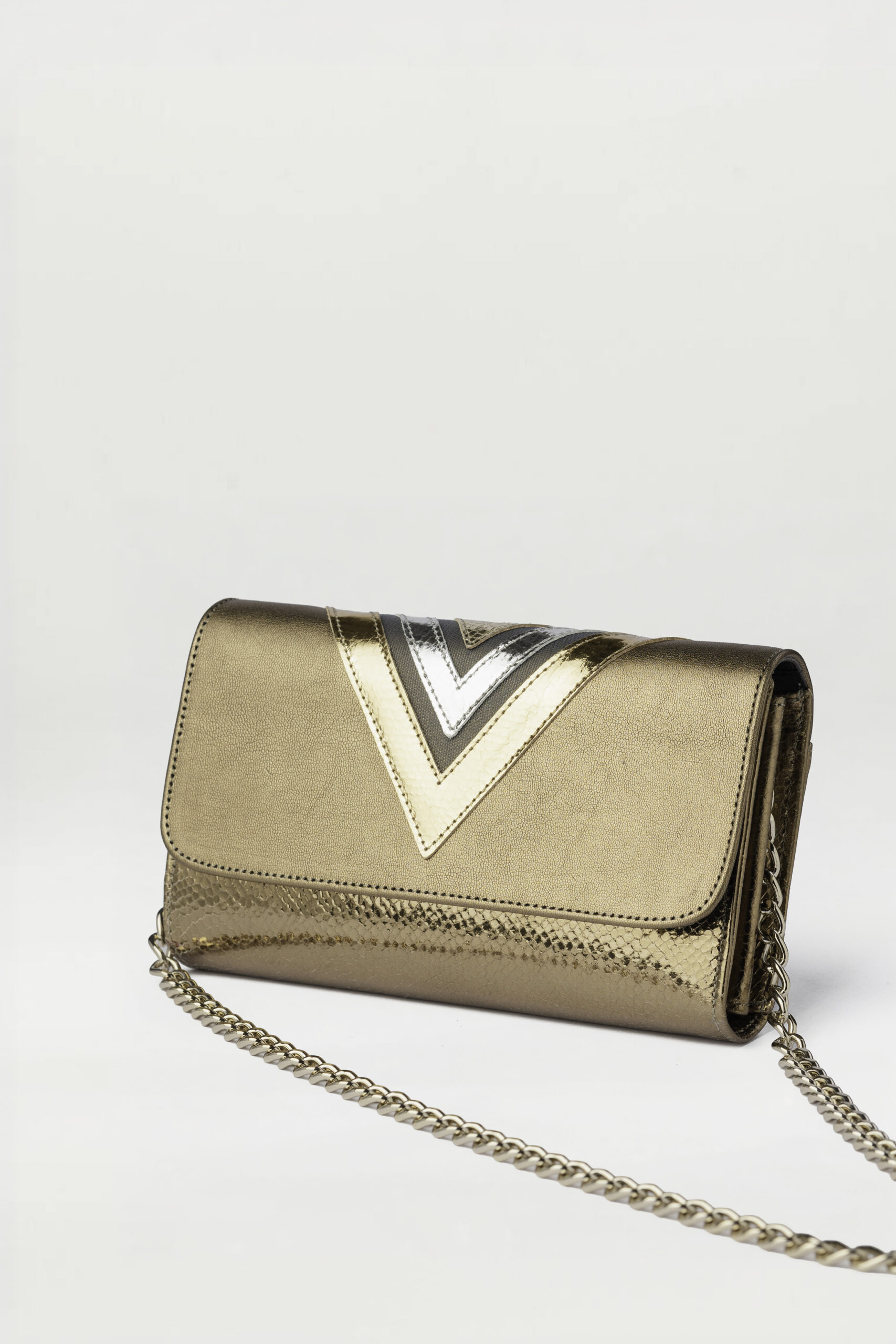 Bolso Tresse oro antiguo oro brillo - Imagen 3