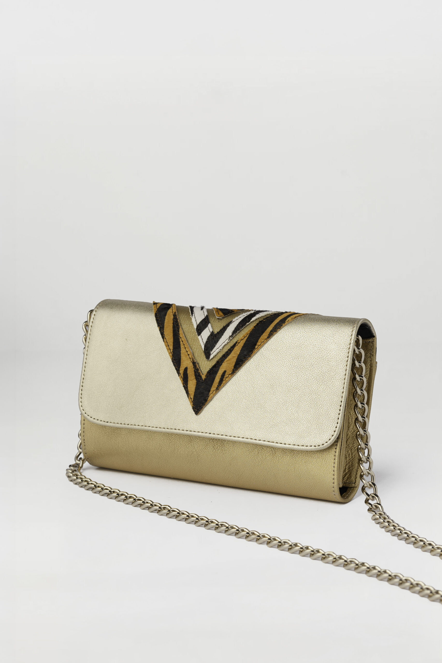 Bolso Tresse oro oscuro equus negro naranja - Imagen 3