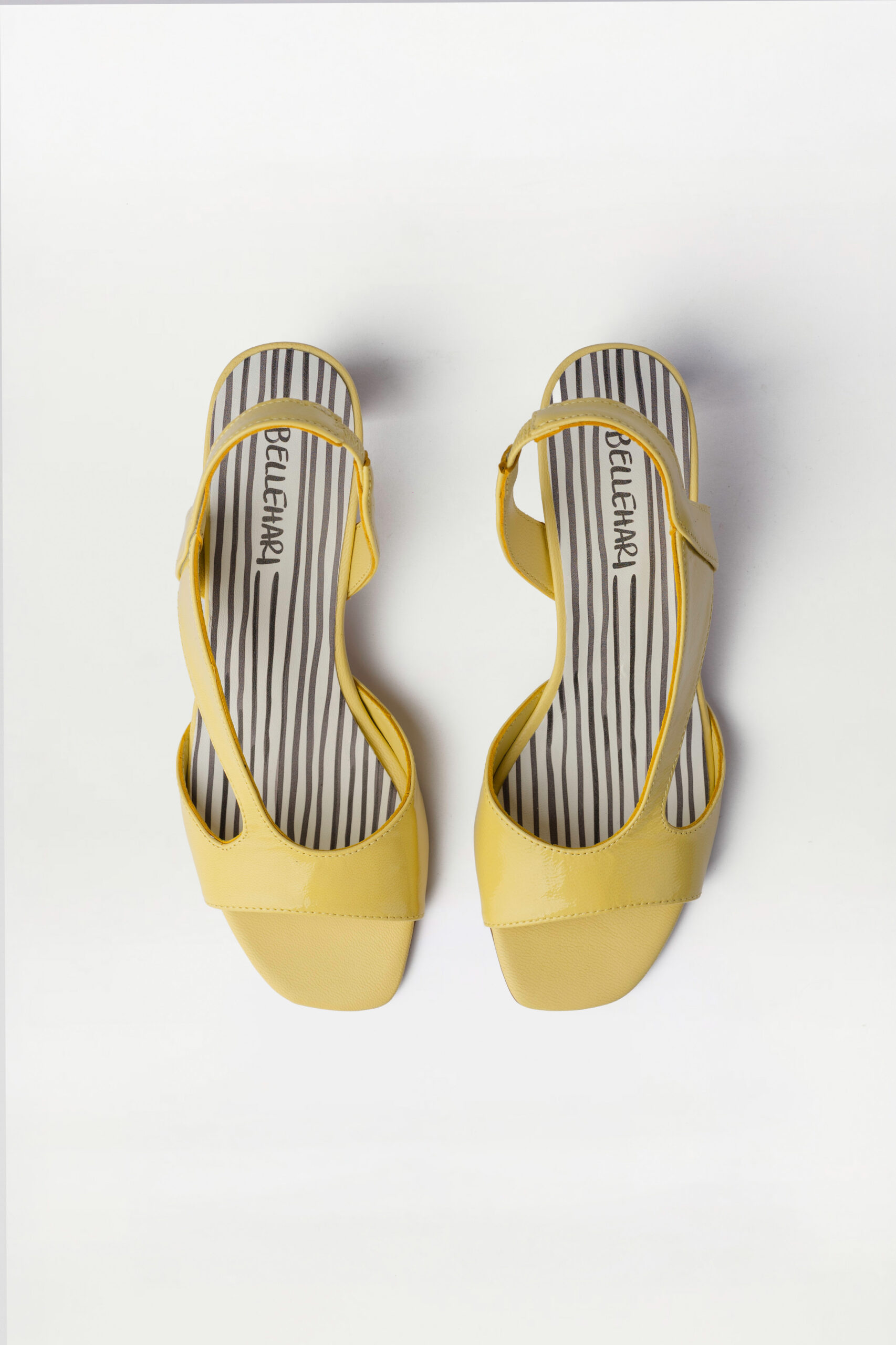 Sandalia tacón slingback Solene amarillo - Imagen 4