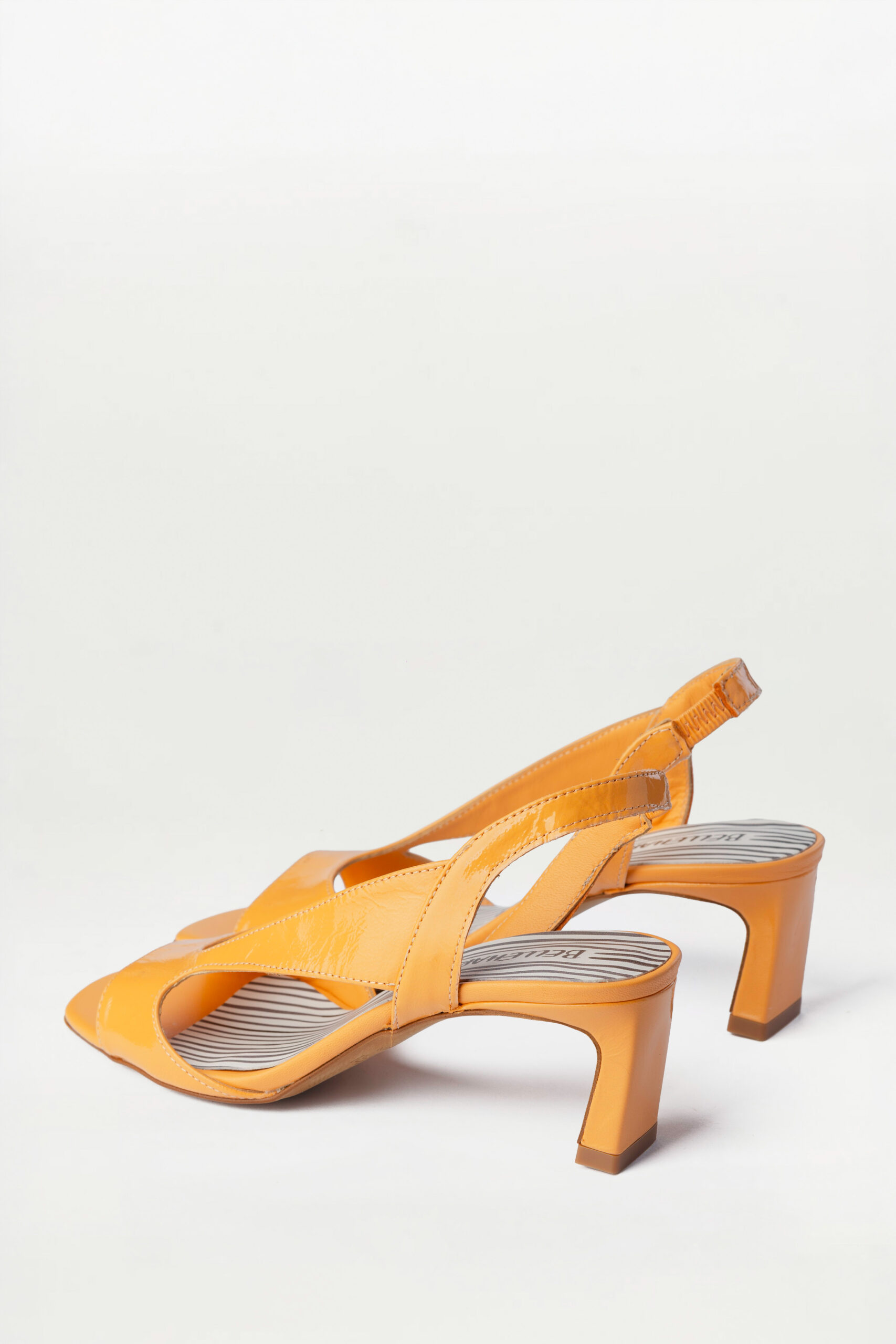 Sandalia tacón slingback Solene naranja - Imagen 3