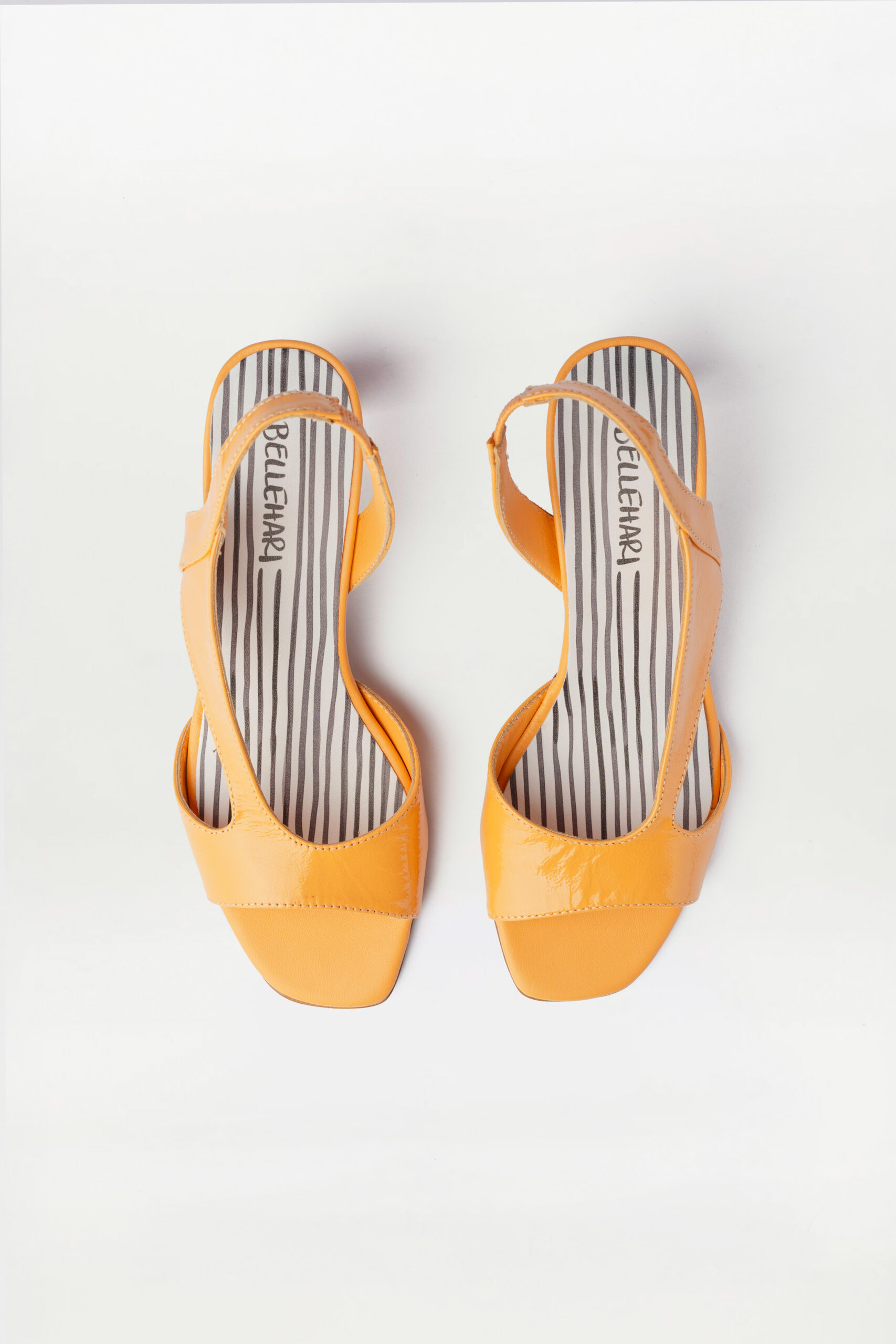 Sandalia tacón slingback Solene naranja - Imagen 4