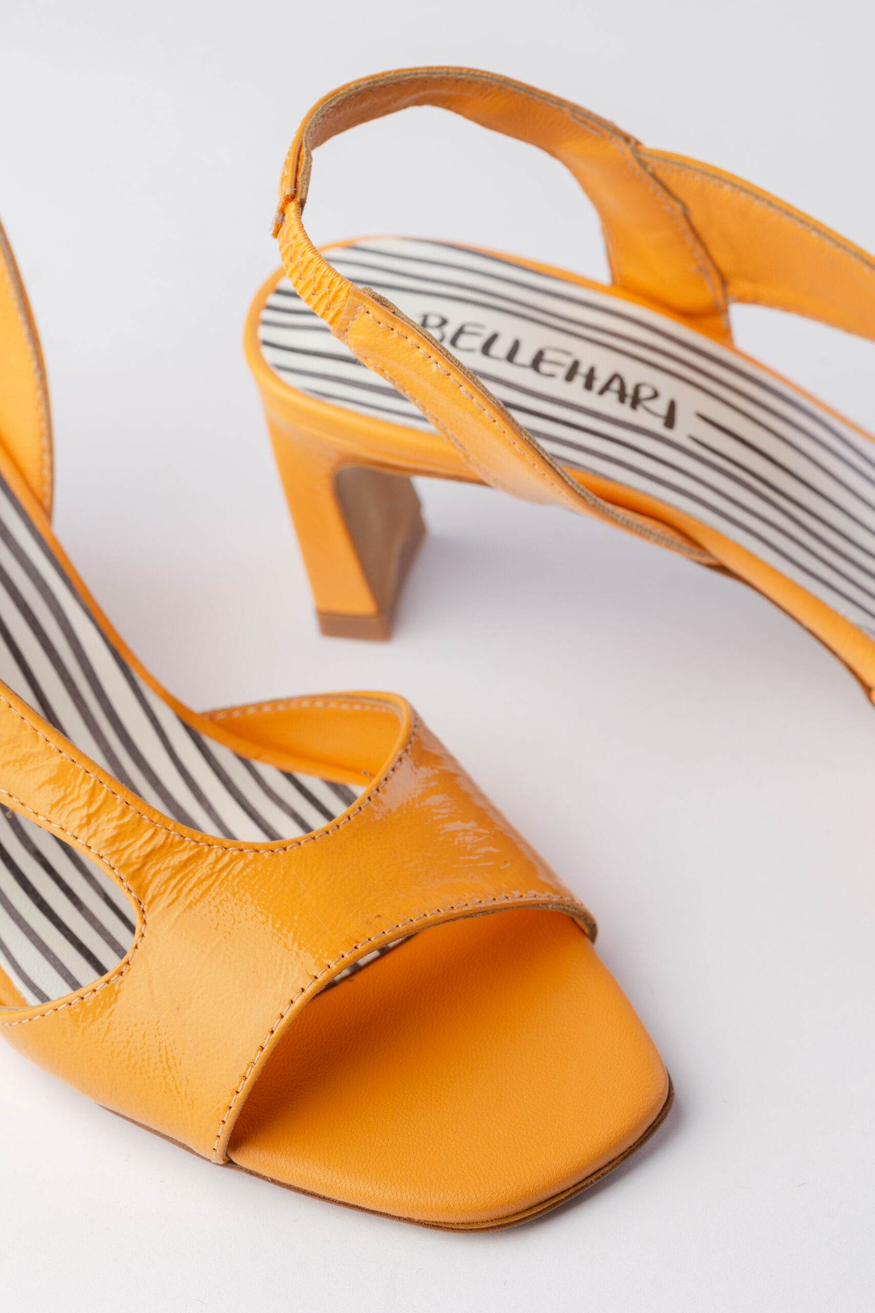 Sandalia tacón slingback Solene naranja - Imagen 5