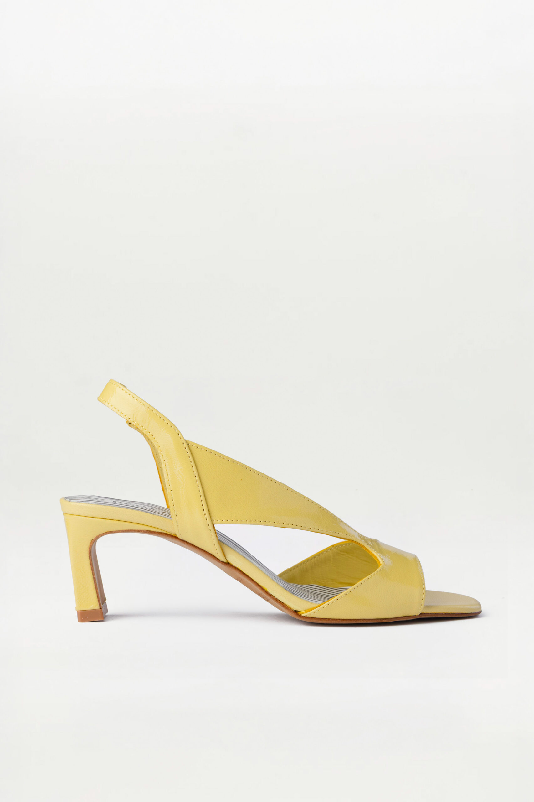 Sandalia tacón slingback Solene amarillo