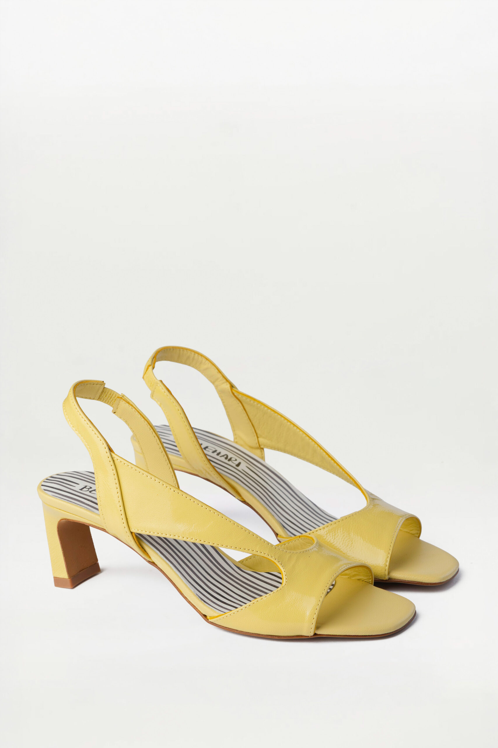 Sandalia tacón slingback Solene amarillo - Imagen 2