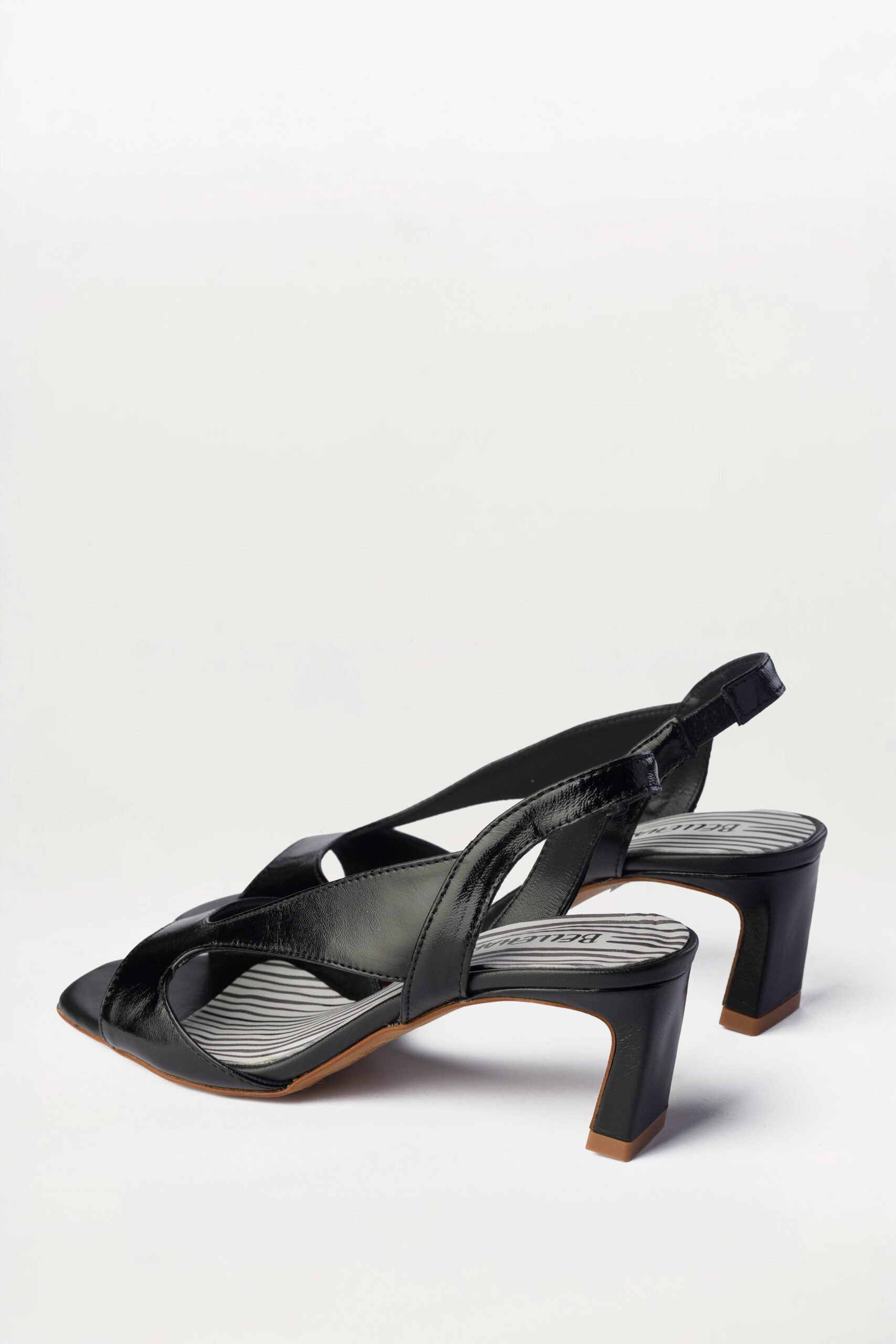 Sandalia tacón slingback Solene negro - Imagen 3