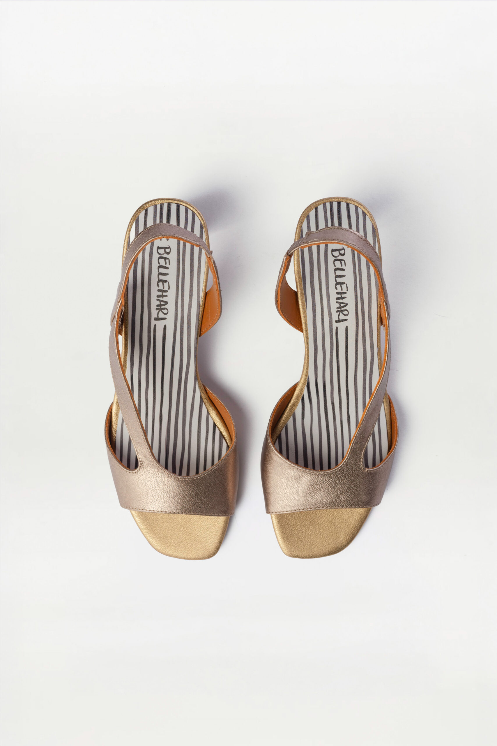 Sandalia tacón slingback Solene rosa metálico - Imagen 4