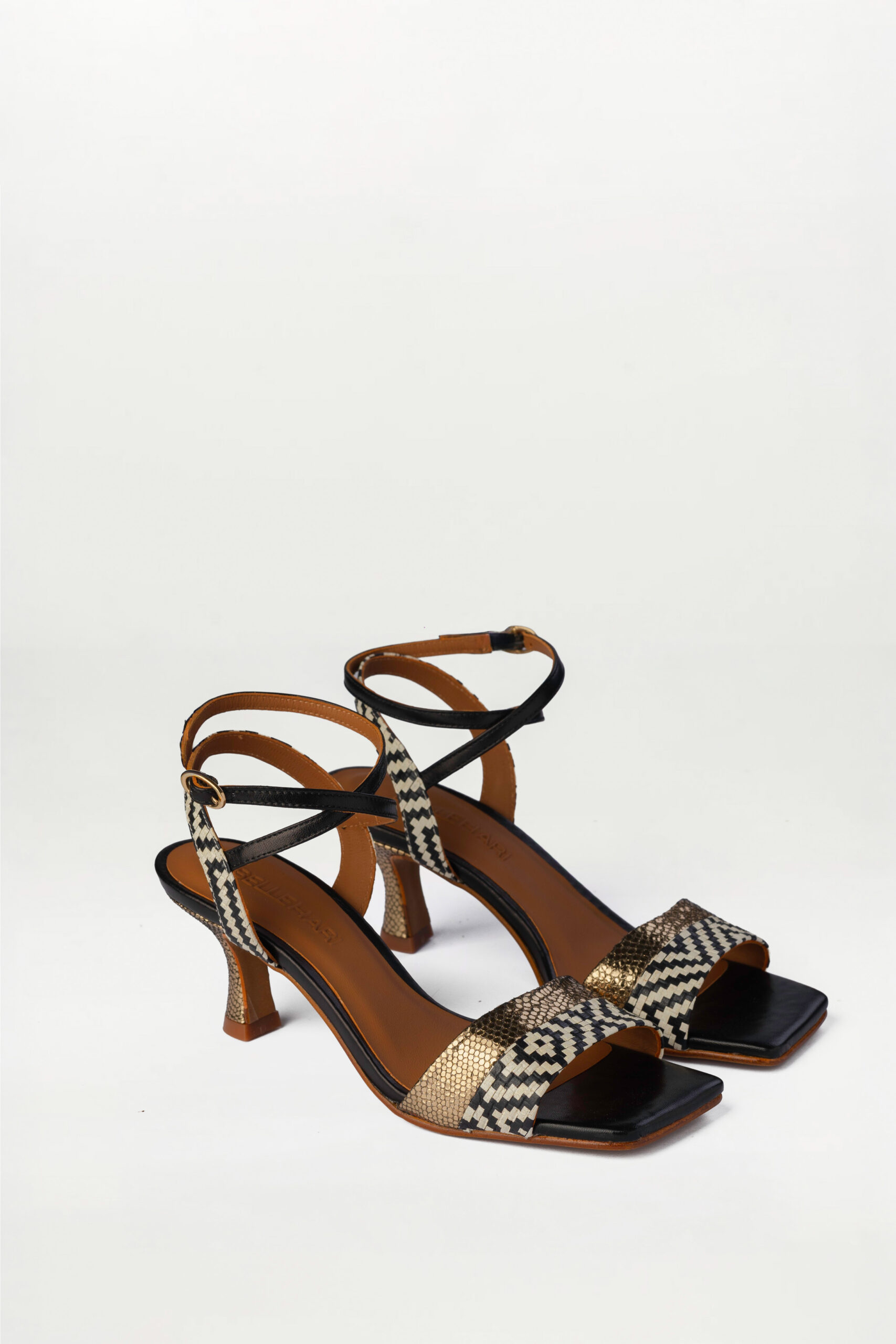 Sandalia de tacón Piero diamette oro - Imagen 2