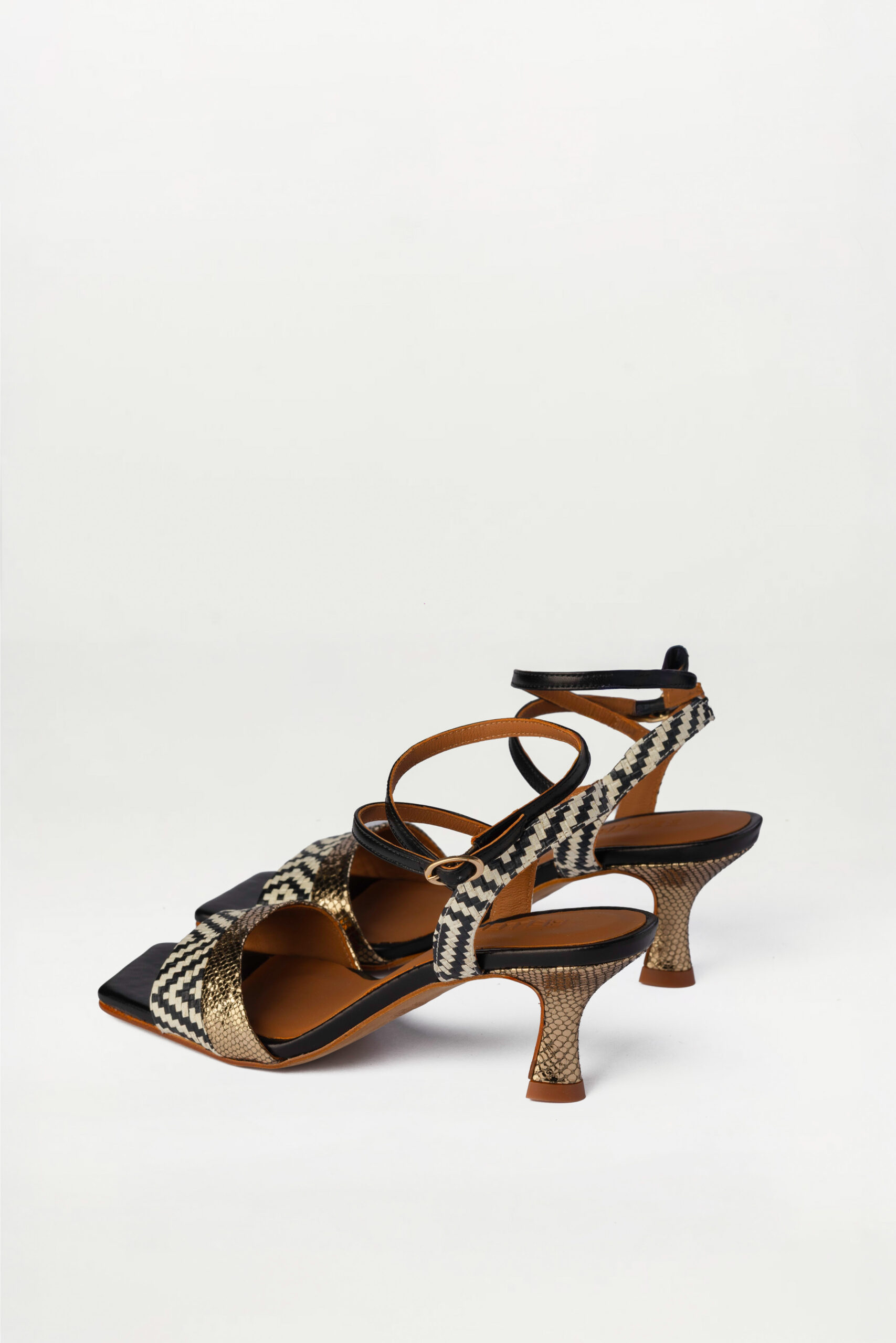 Sandalia de tacón Piero diamette oro - Imagen 3