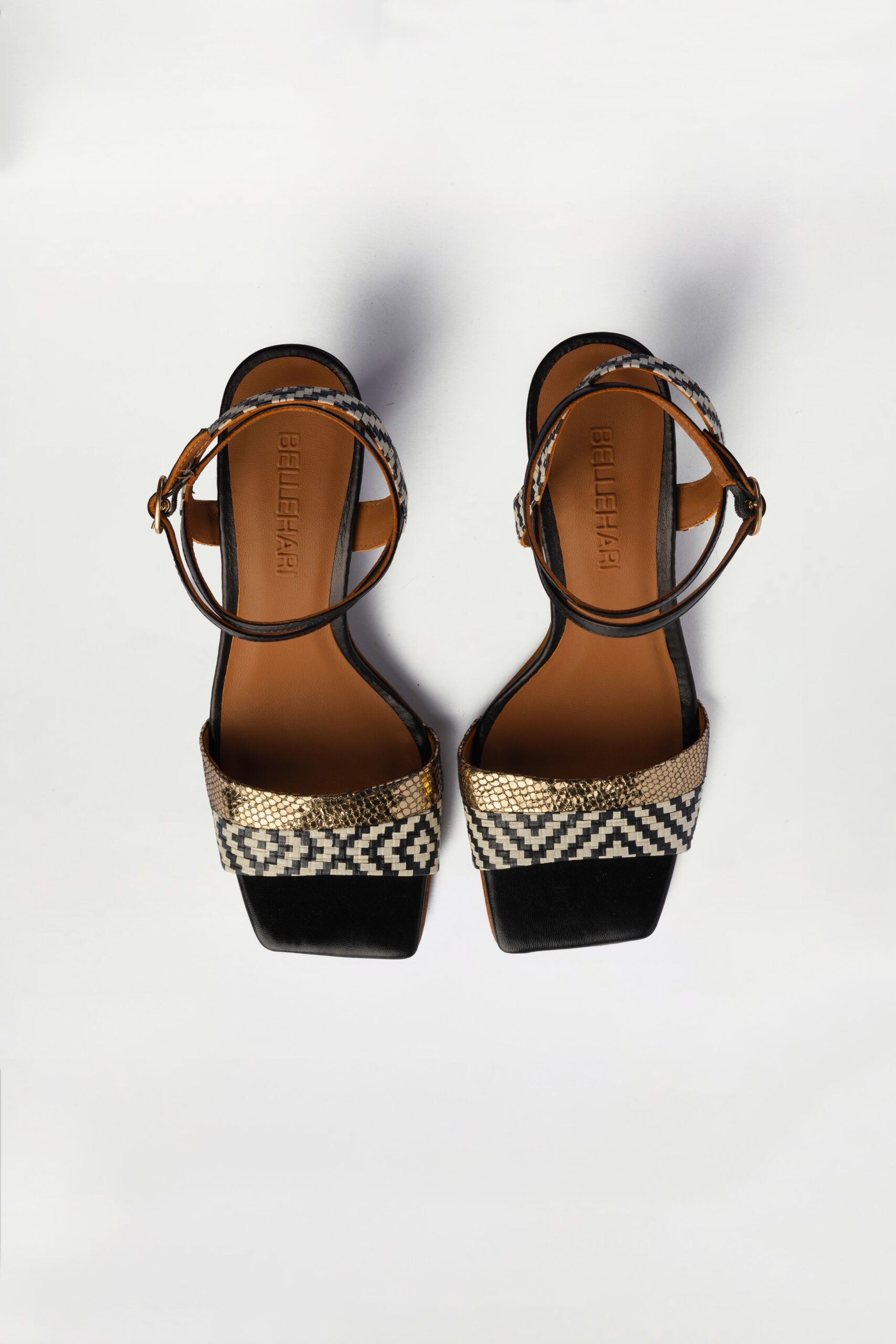 Sandalia de tacón Piero diamette oro - Imagen 4
