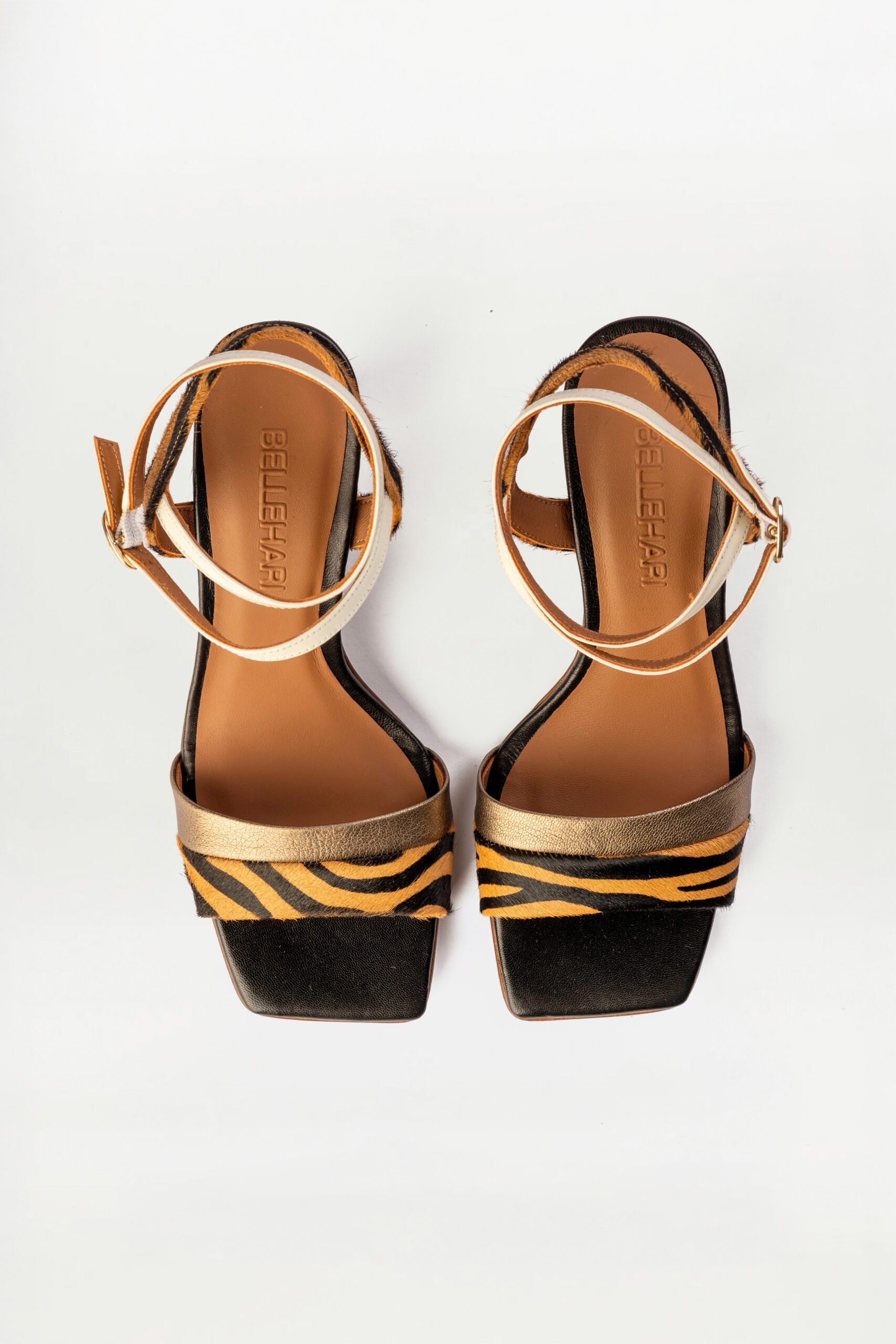Sandalia de tacón Piero equus naranja oro oscuro - Imagen 4