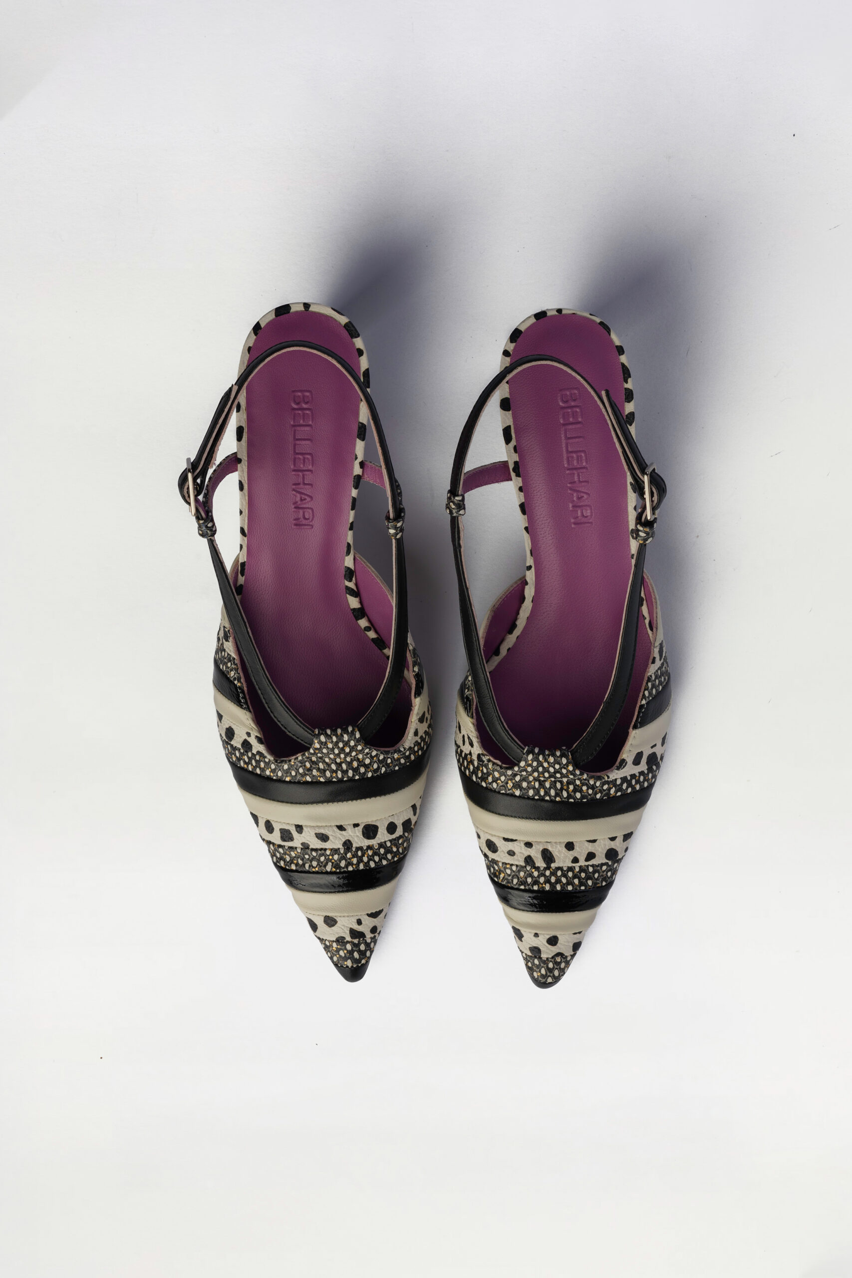 Salón Slingback Sirocco negro blanco - Imagen 4
