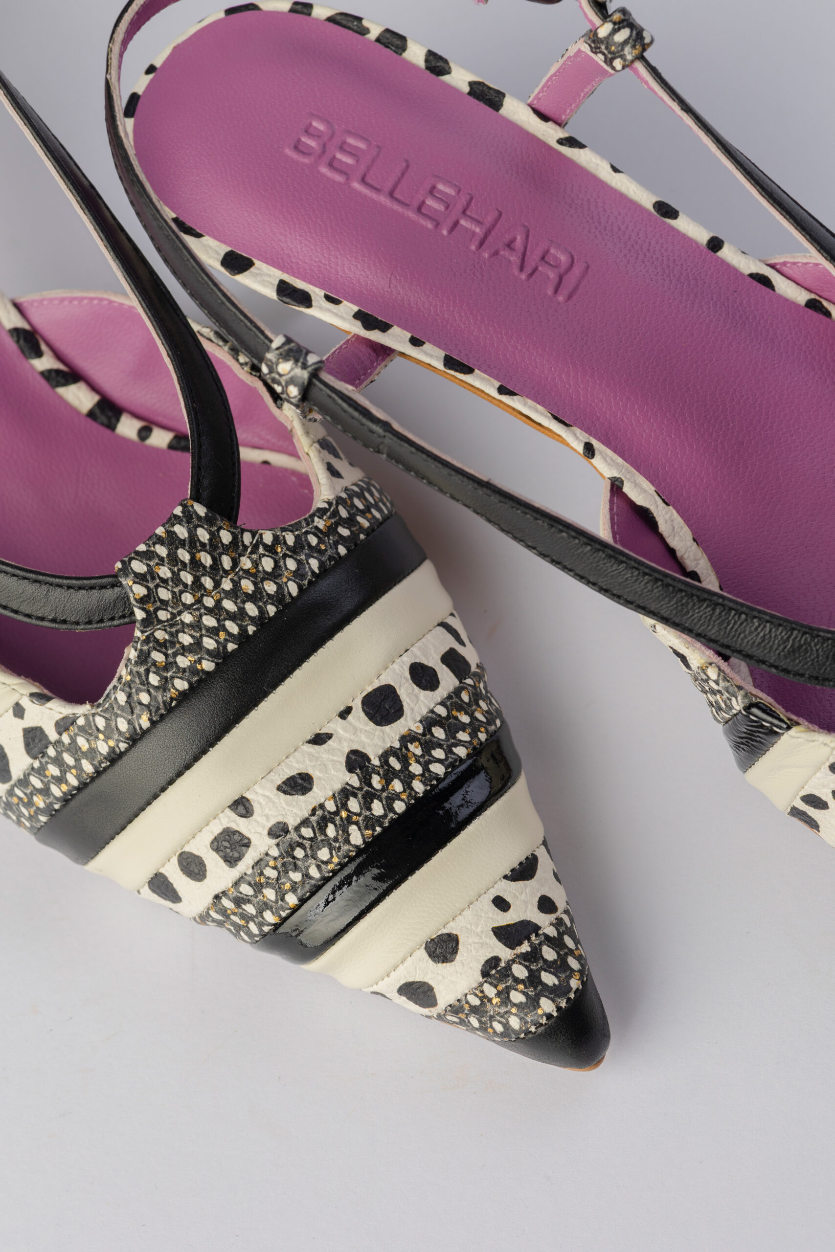 Salón Slingback Sirocco negro blanco - Imagen 5