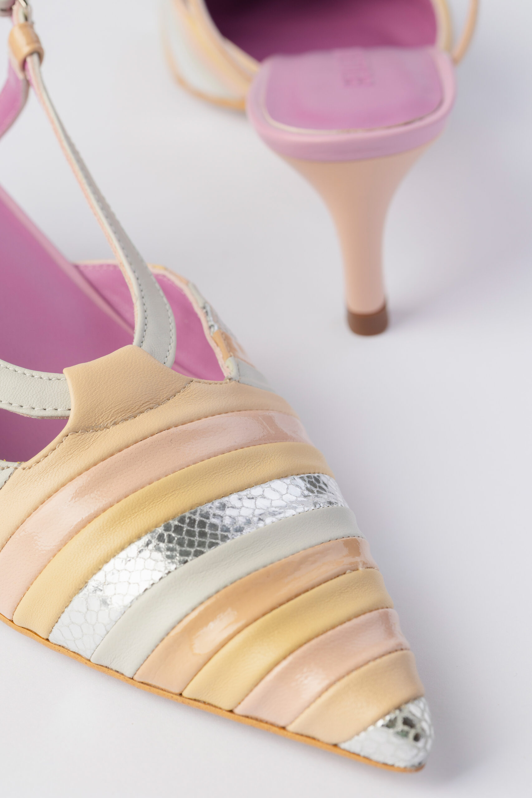 Salón Slingback Sirocco blanco nude - Imagen 5