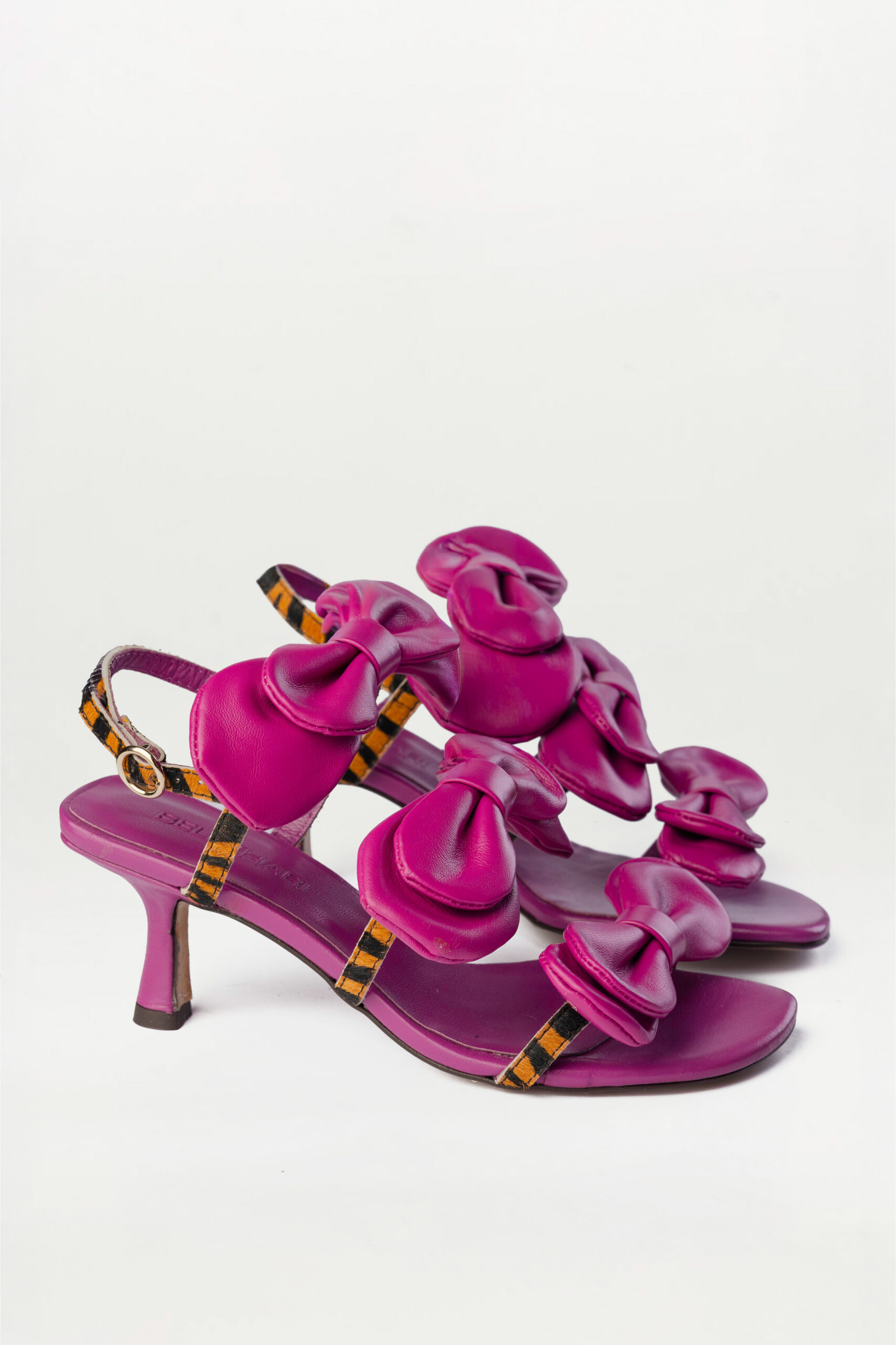 Sandalia de tacón slingback Boucle rosa - Imagen 2