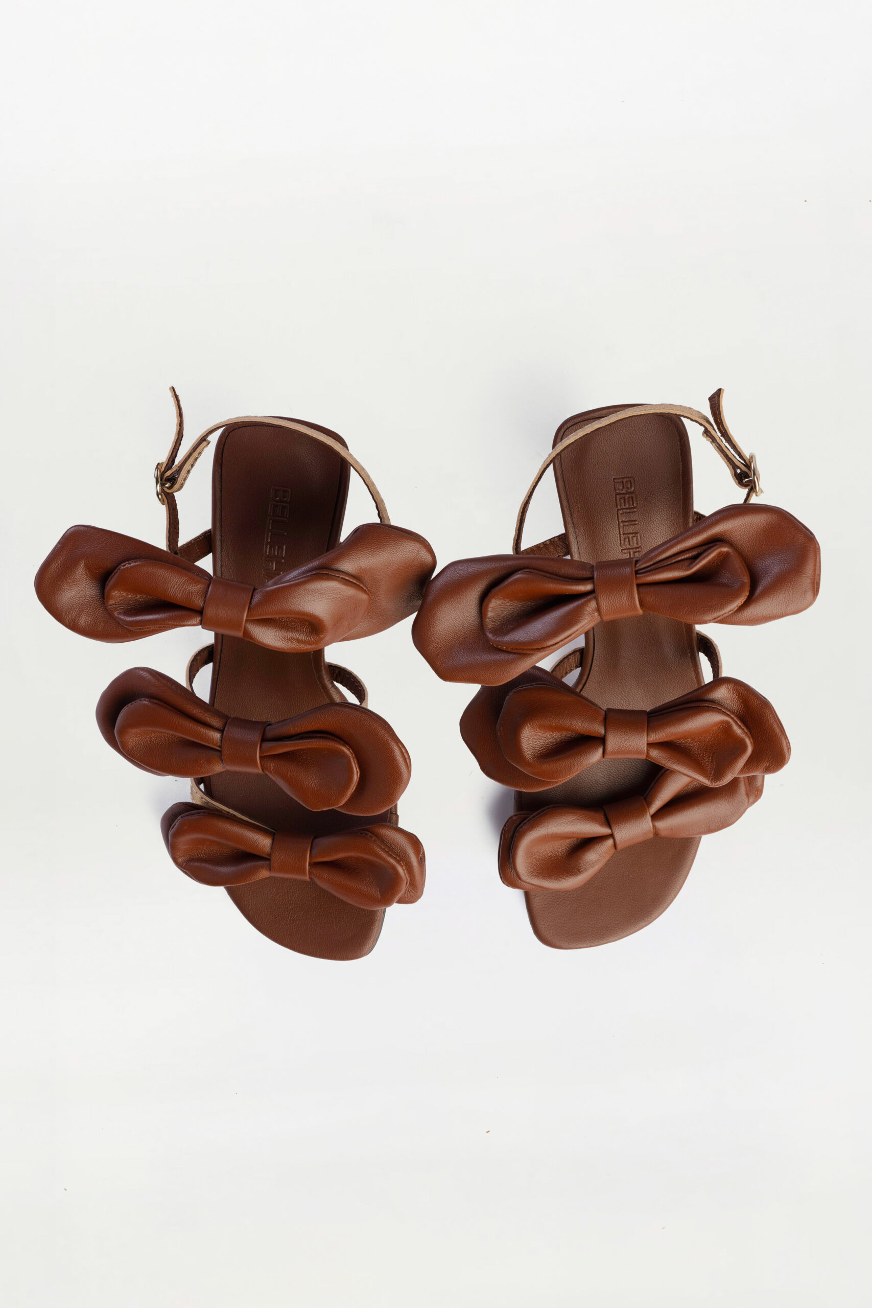 Sandalia de tacón slingback Boucle marron - Imagen 4