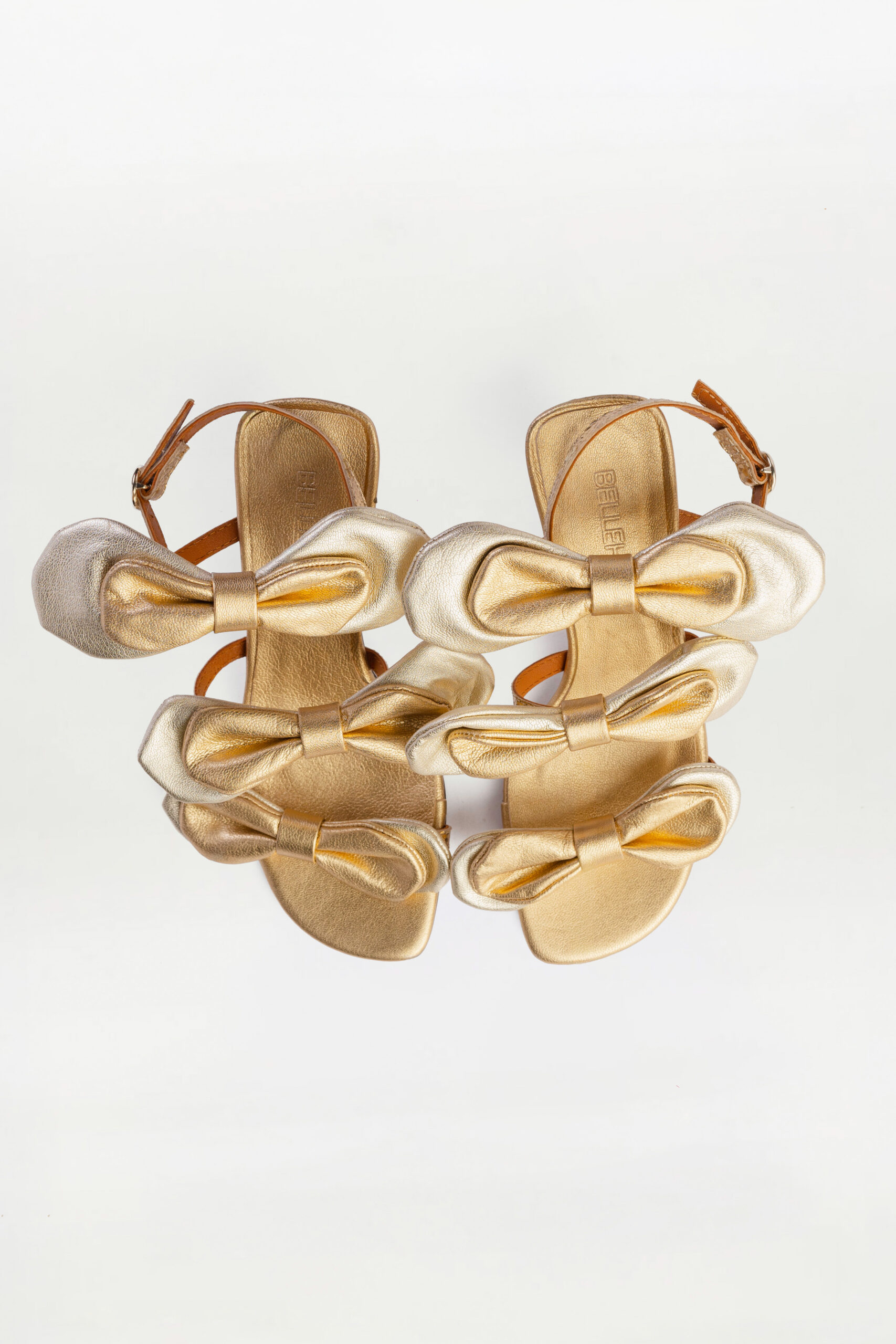 Sandalia de tacón slingback Boucle oro - Imagen 4