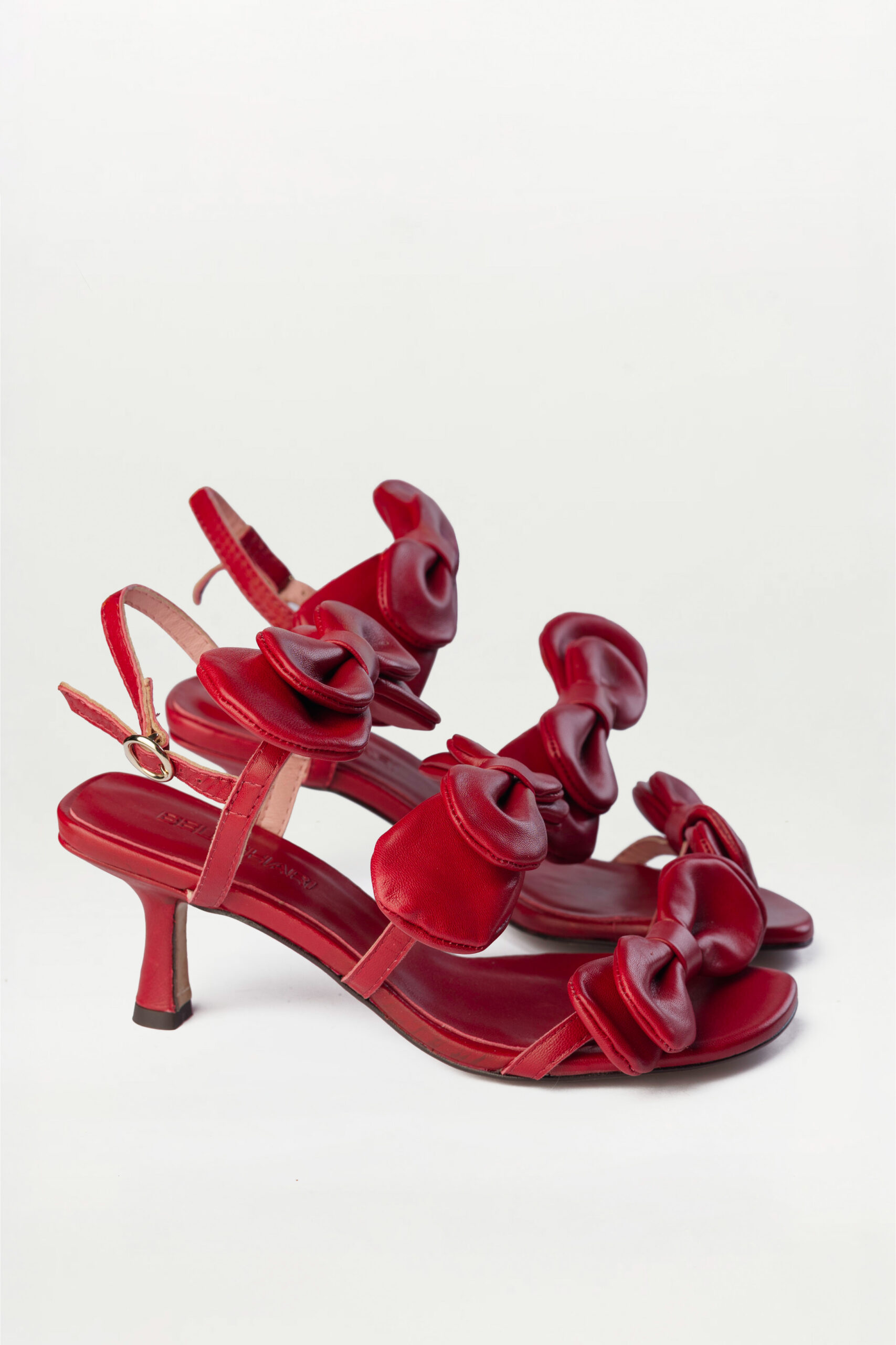 Sandalia de tacón slingback Boucle red - Imagen 2