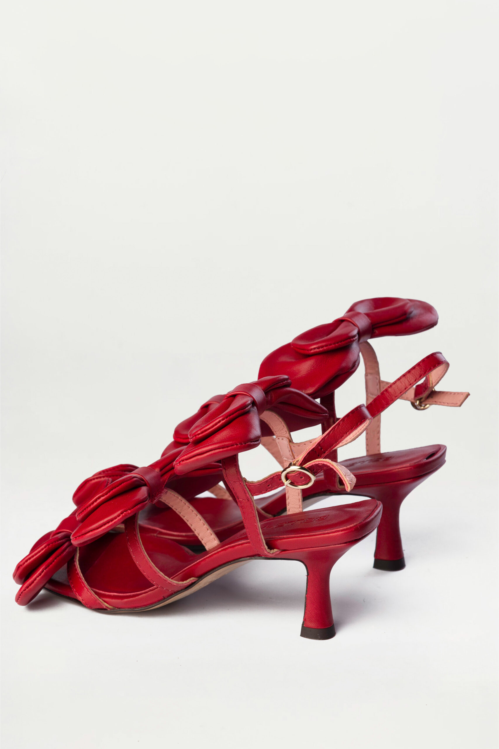 Sandalia de tacón slingback Boucle red - Imagen 3