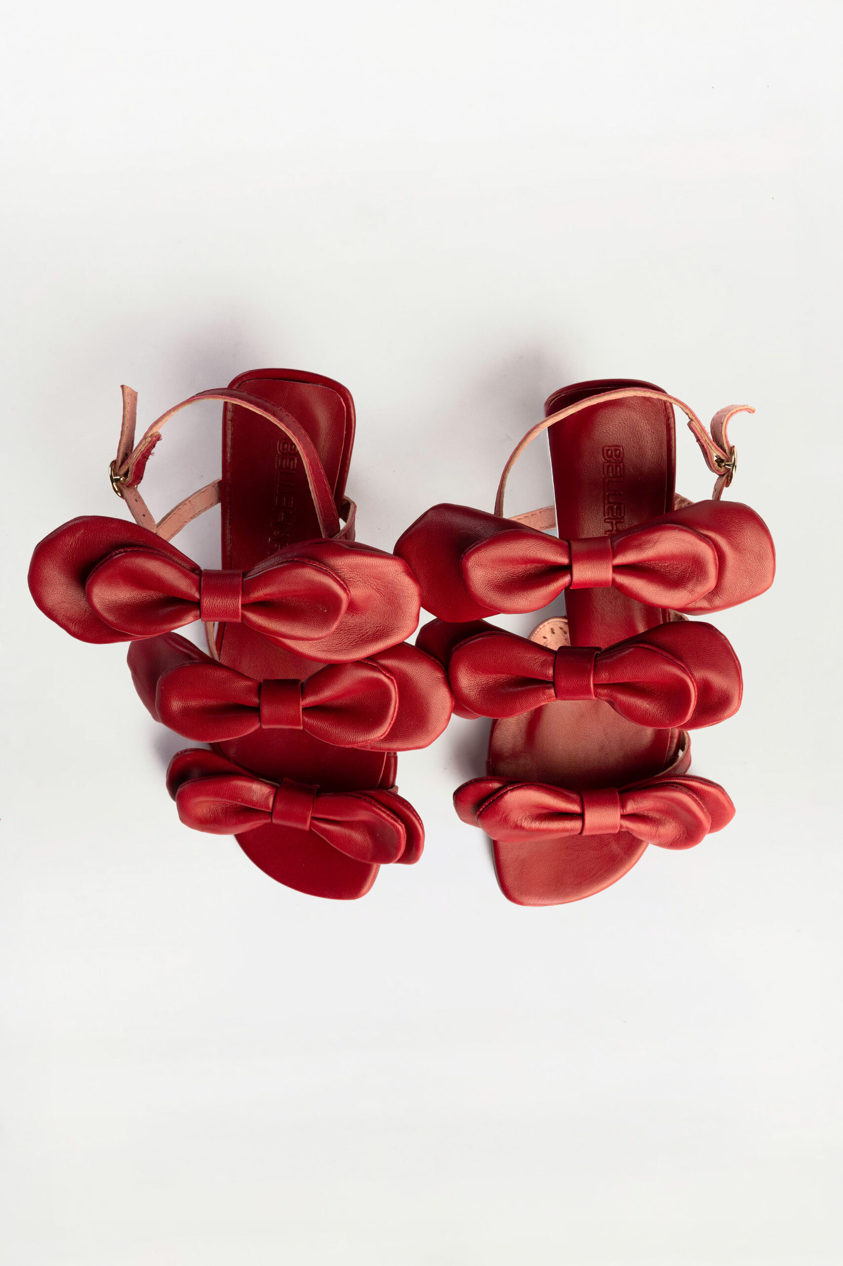 Sandalia de tacón slingback Boucle red - Imagen 4
