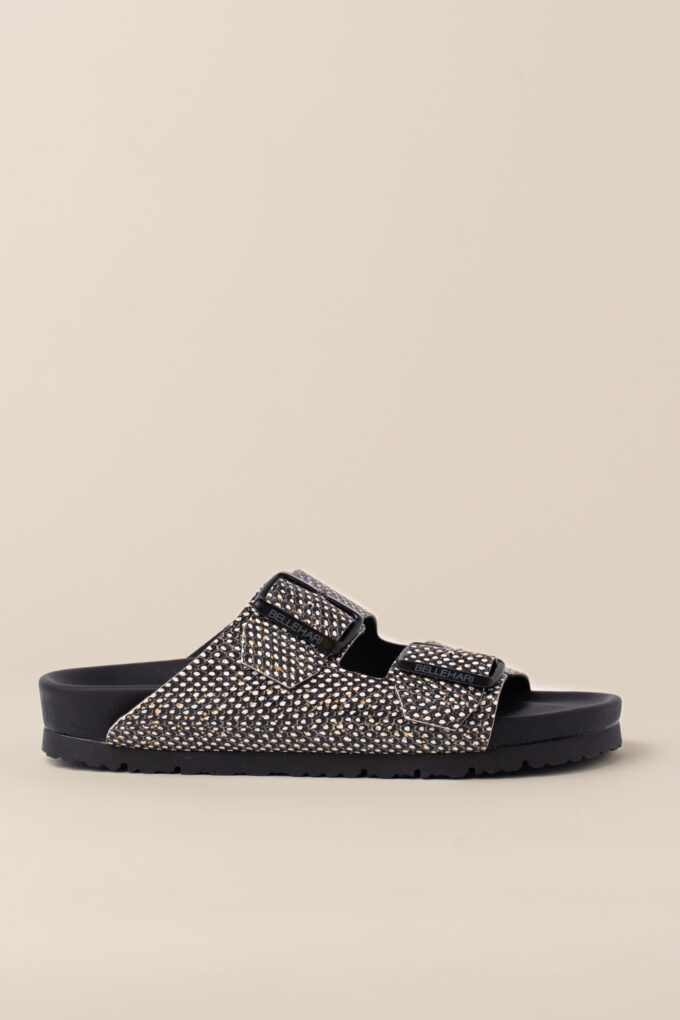 Sandalia Ellis negro blanco